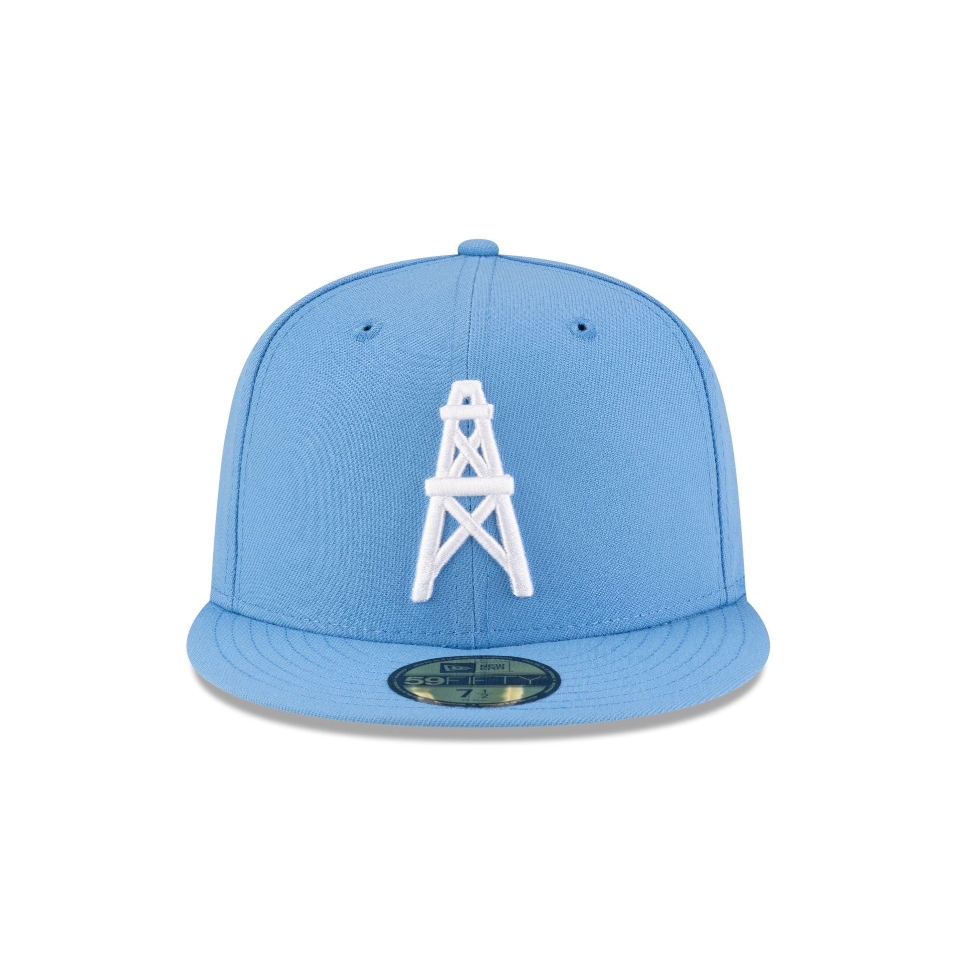 Oilers Basic Sky Blue 59FIFTY Fitted Hat Male Product Image