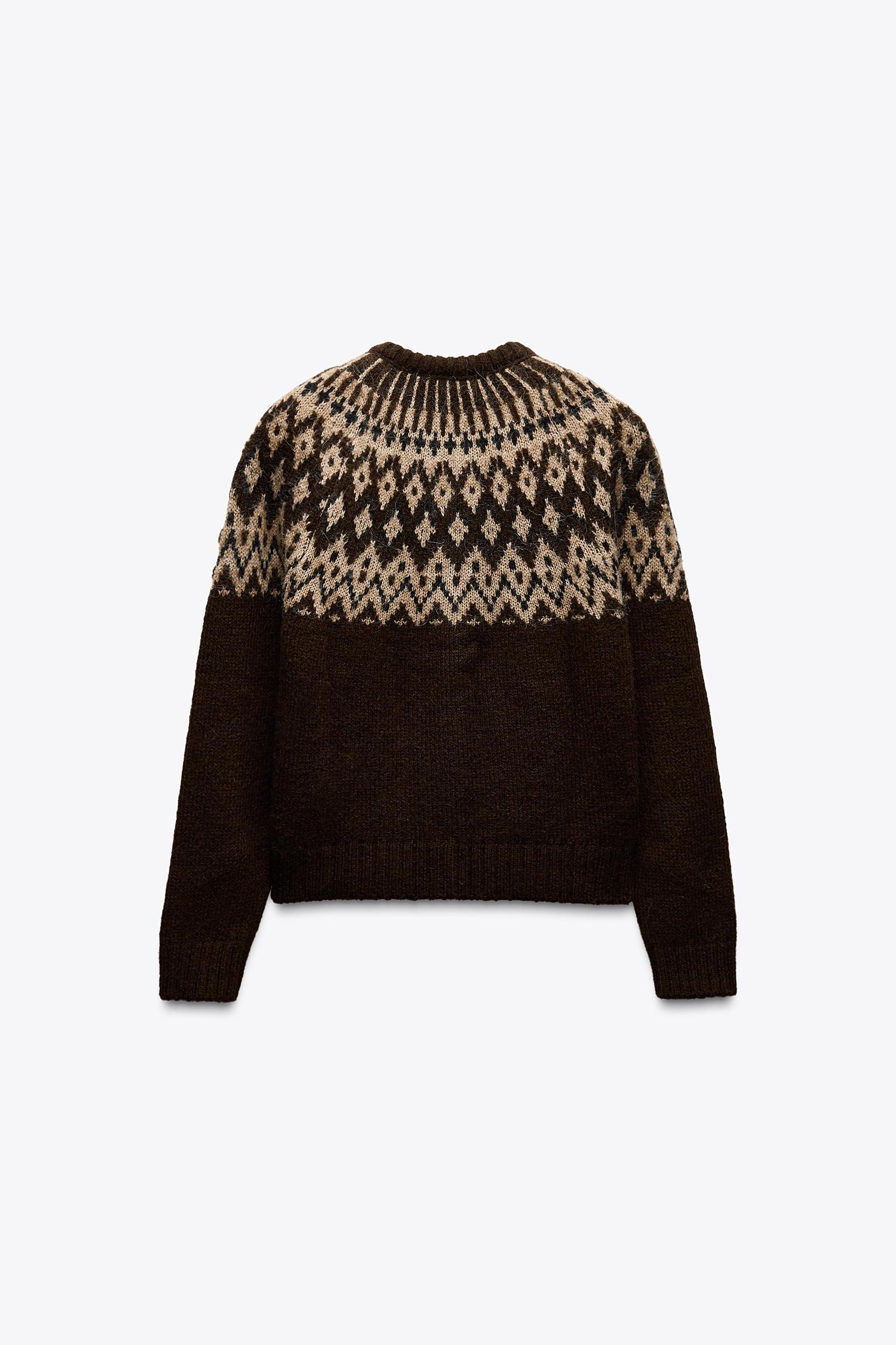 KNIT JACQUARD CARDIGAN Product Image