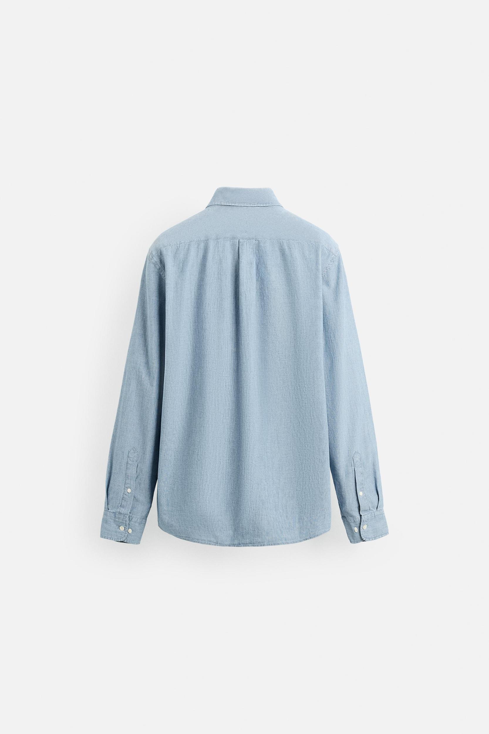TEXTURED CHAMBRAY SHIRT Product Image