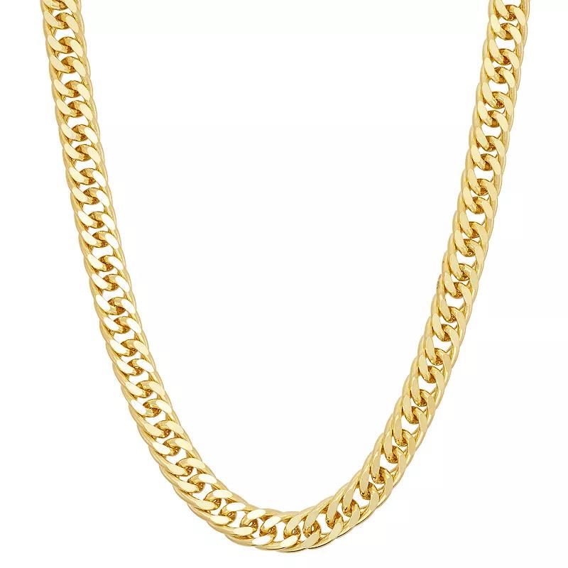 Men's Sterling Silver Miami 4.6mm Cuban Curb Chain Necklace, Size: 20", Gold Tone Product Image