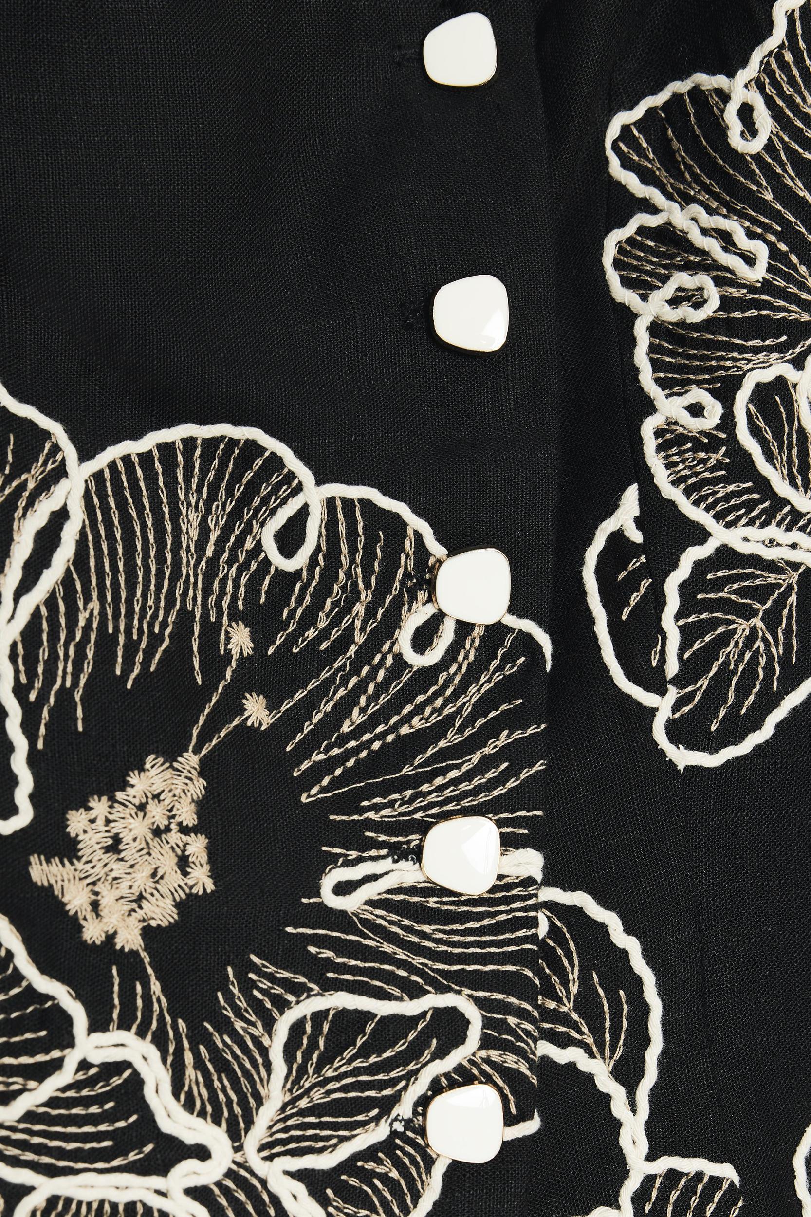 FLORAL EMBROIDERED JUMPSUIT Product Image