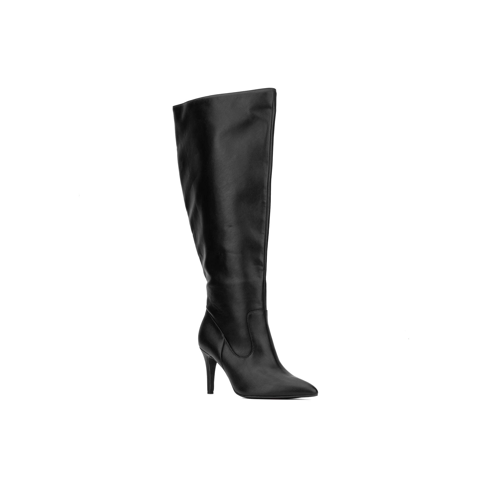 Fashion to Figure Lisette Women's Extra Wide Calf Knee-High Boots, Size: 10 Wide, Black Product Image