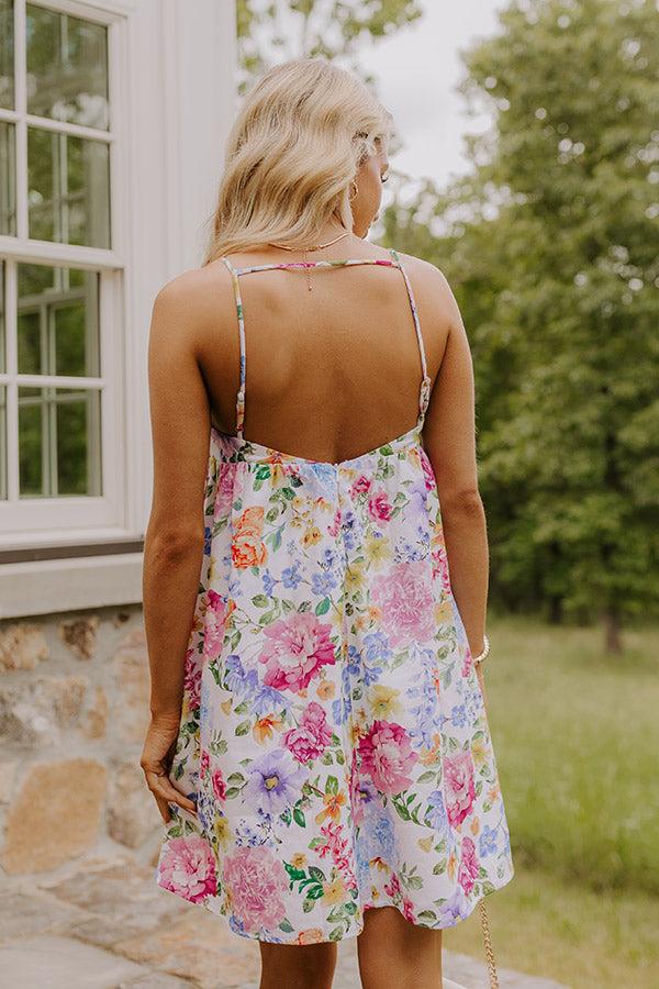 Bubbly Personality Floral Denim Mini Dress Product Image