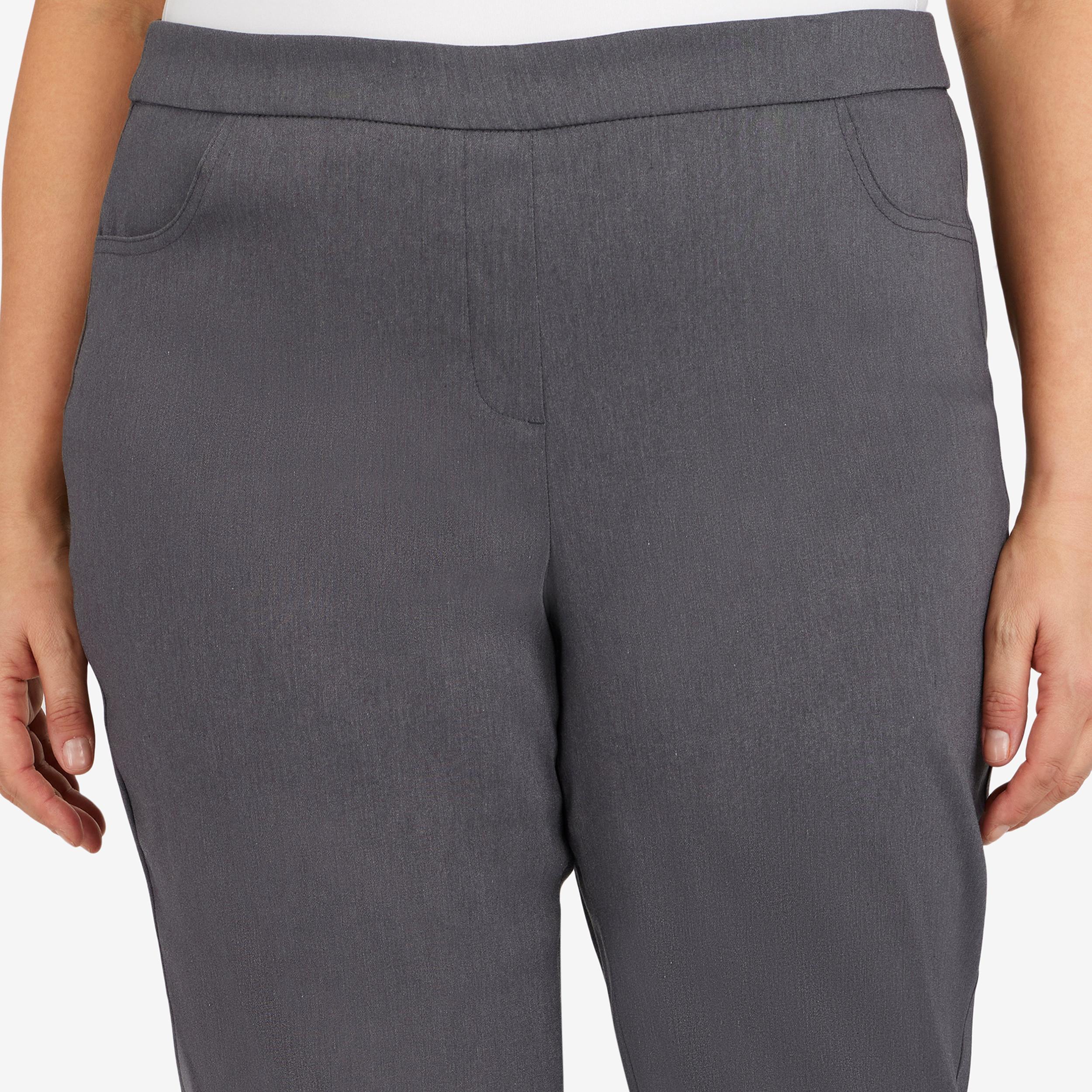 Alfred Dunner Plus Classic Allure Fit Proportioned Pant with Elastic Comfort Waistband Short Length Product Image