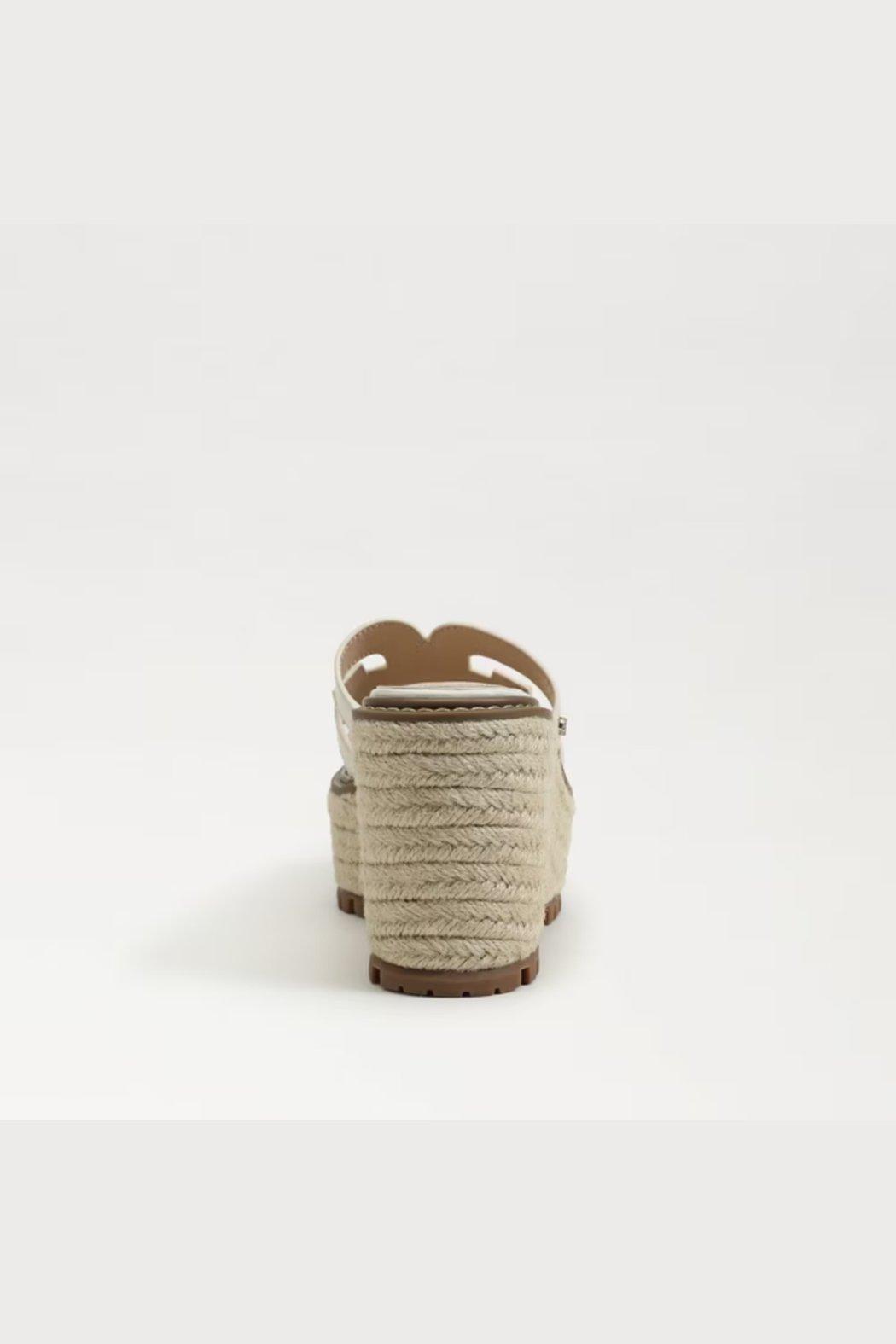 Laine Platform Wedge Sandal - Ivory Leather Product Image