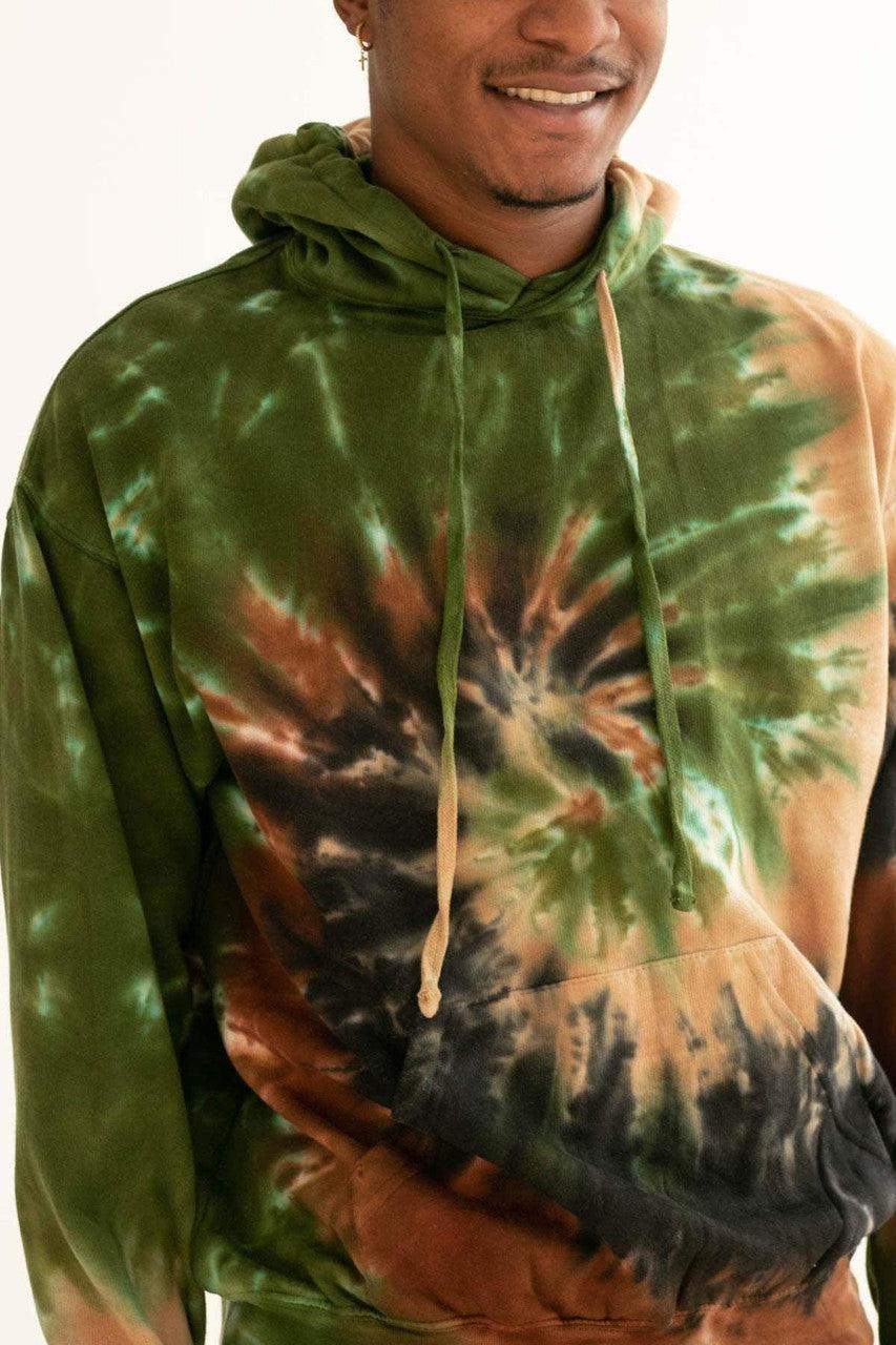 Camouflage Swirl Tie Dye Hoodie Product Image