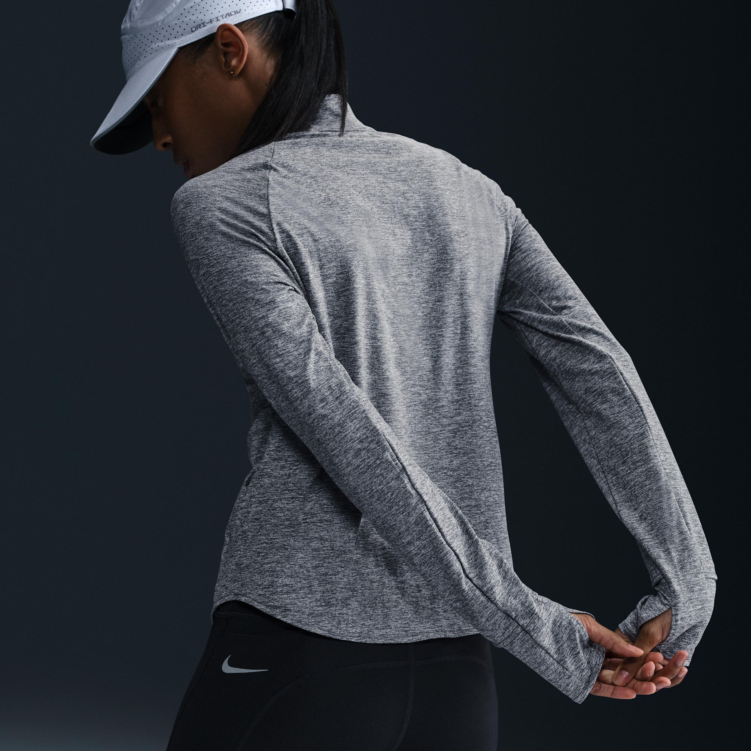 Nike Womens Swift Dri-FIT UV 1/4-Zip Running Top | HQ0499-084 Product Image