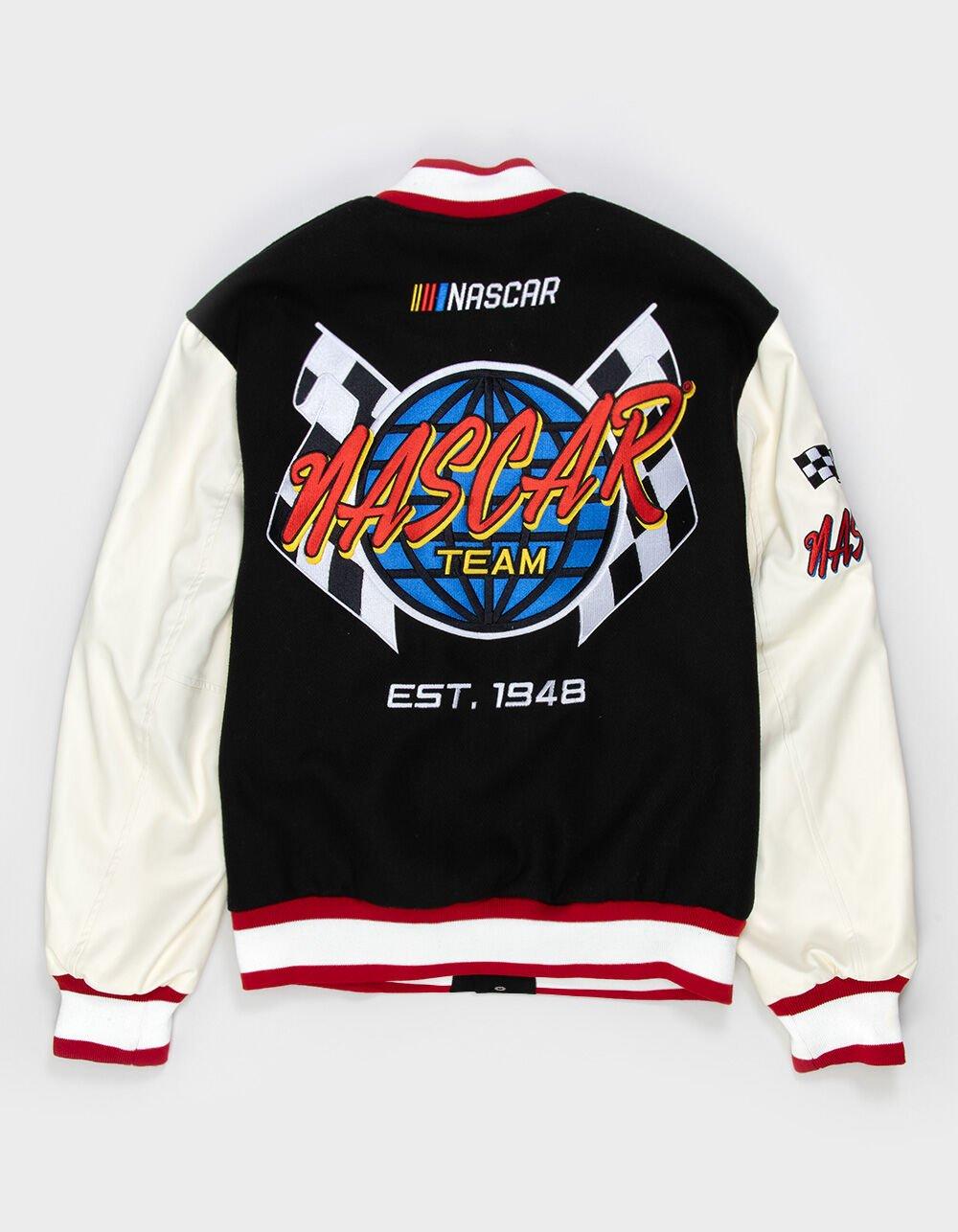 TILLYS x NASCAR Racing Team Mens Varsity Jacket - BLACK Product Image