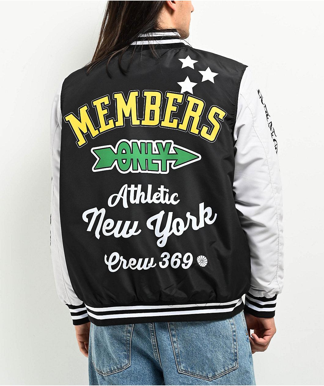 Members Only Black & White Varsity Jacket Product Image