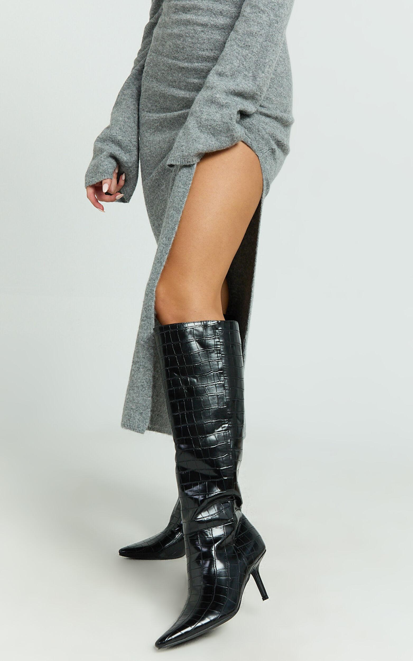 Billini - Billy Boots in Black Croc Product Image