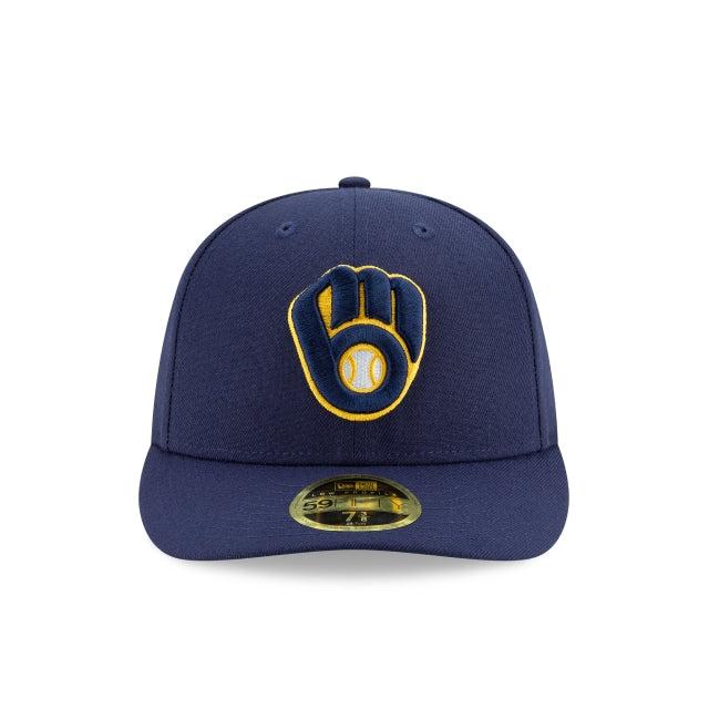 Milwaukee Brewers Authentic Collection Low Profile 59FIFTY Fitted Hat Male Product Image