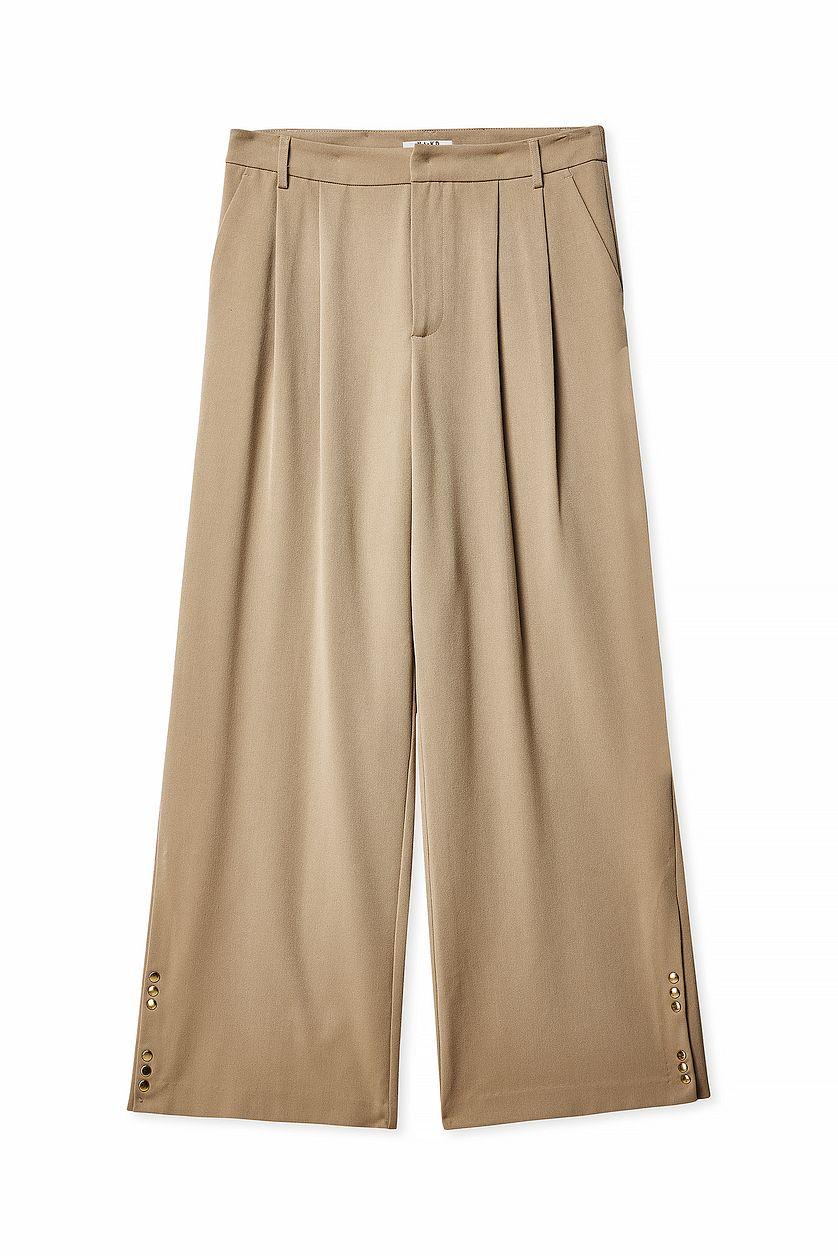 Gold Button Suit Pants Product Image
