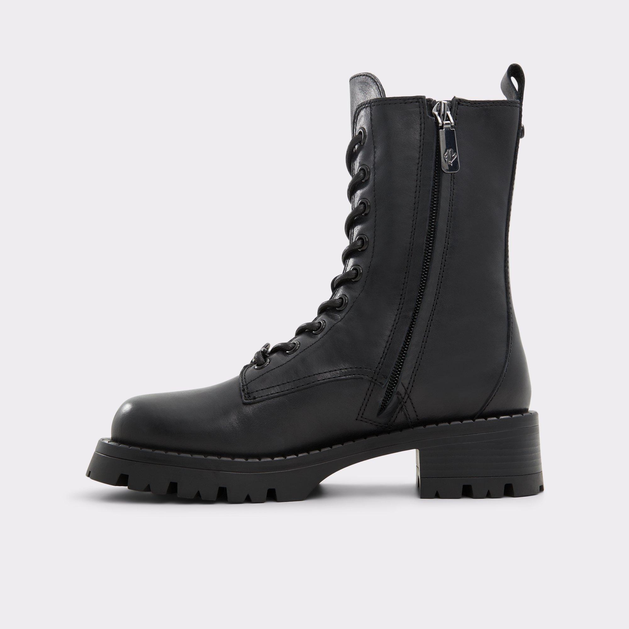 Allea Black Women's Combat boots | ALDO US Product Image