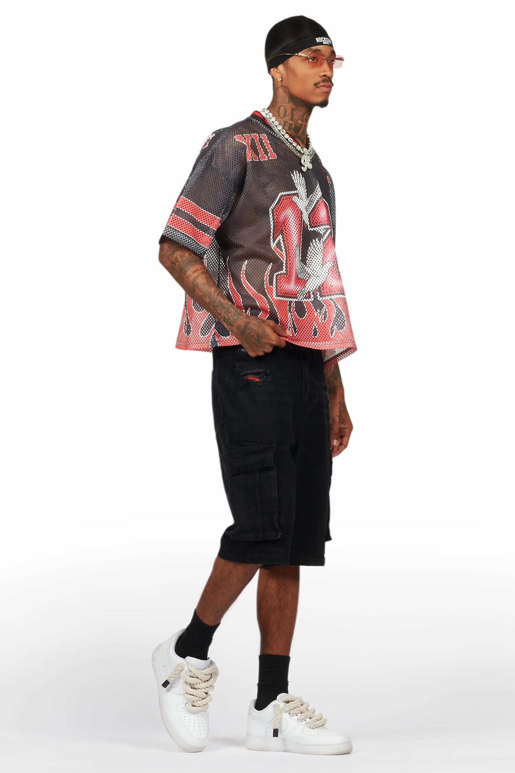 Rupert Black Baggy Fit Zip Off Jean Male Product Image