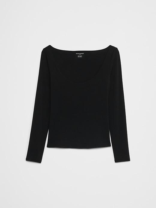 Soft Stretch Scoop-Neck T-Shirt Product Image