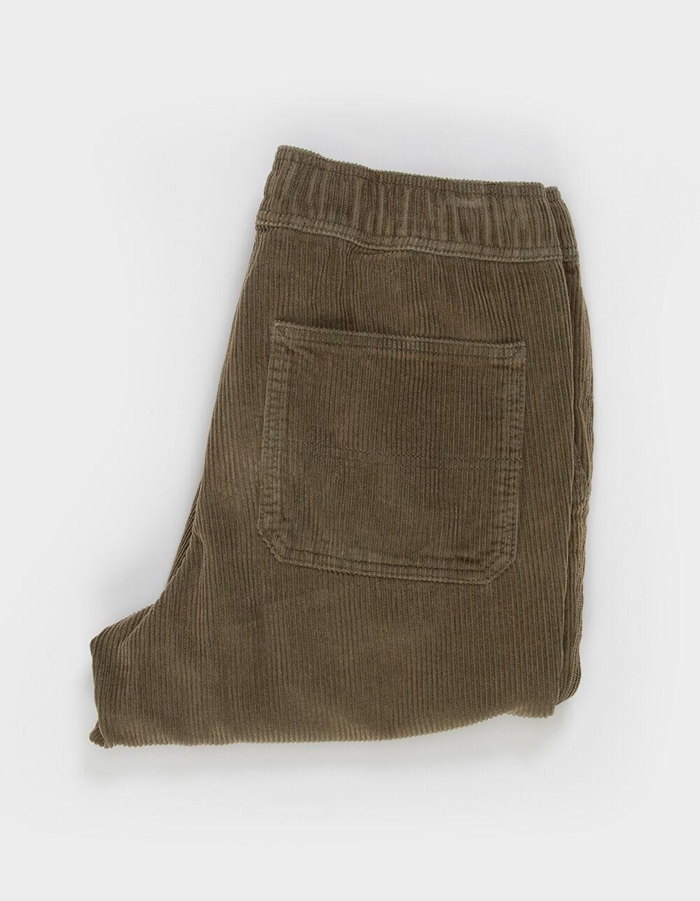 RSQ Mens Washed Straight Fit Corduroy Pants - OLIVE Product Image