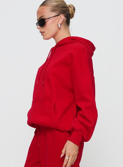 Dream Fleece Classic Hoodie Red Product Image