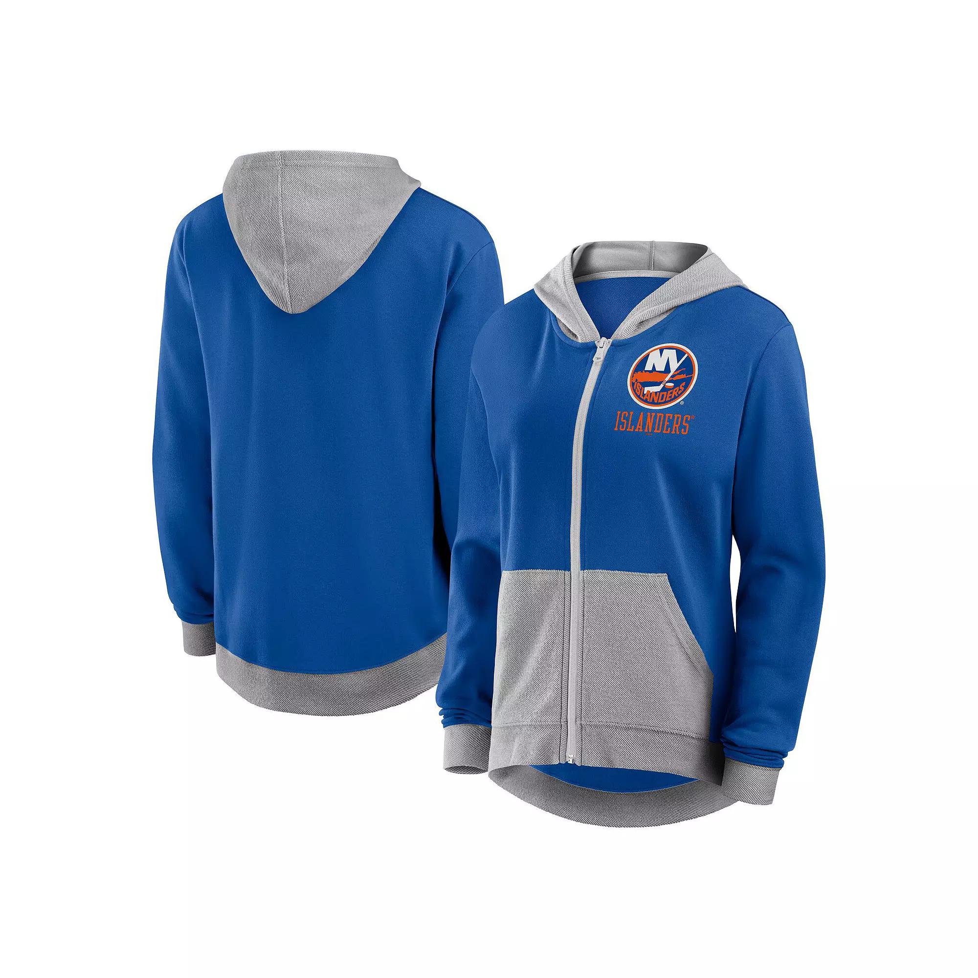 Women's Royal New York Giants Hit It French Terry Full-Zip Hoodie,  Product Image