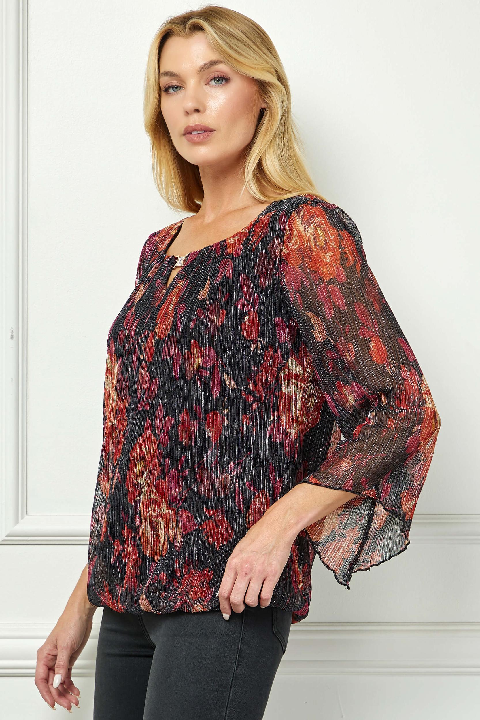 Sara Michelle 3/4 Bell Sleeve  2 Fer Dress And Necklace Product Image