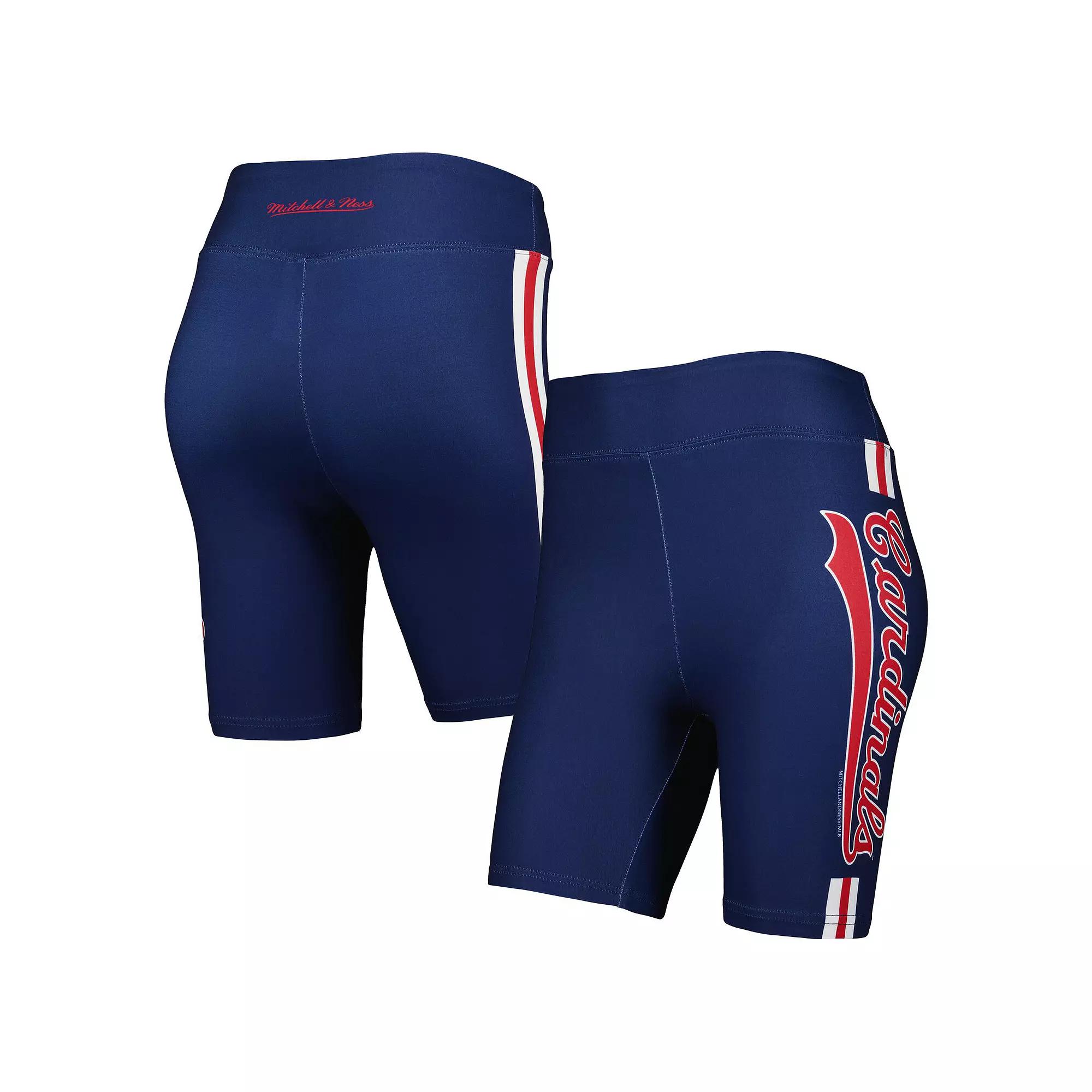 Women's Mitchell & Ness Navy St. Louis Cardinals Biker Shorts,  Product Image