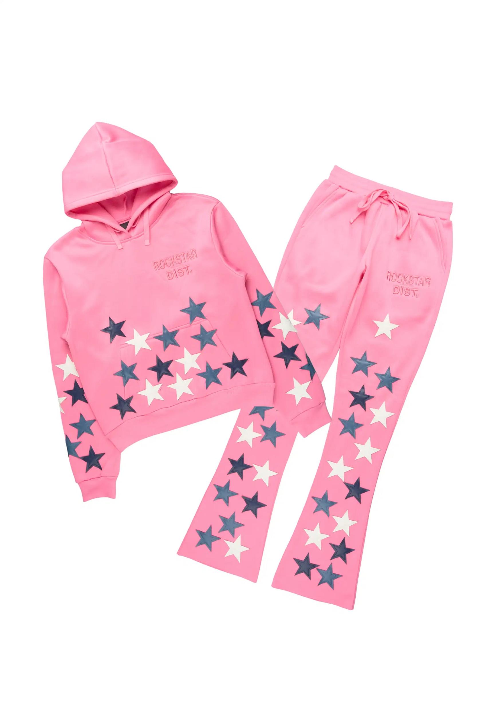 Starlena Pink Stacked Track Set Female Product Image