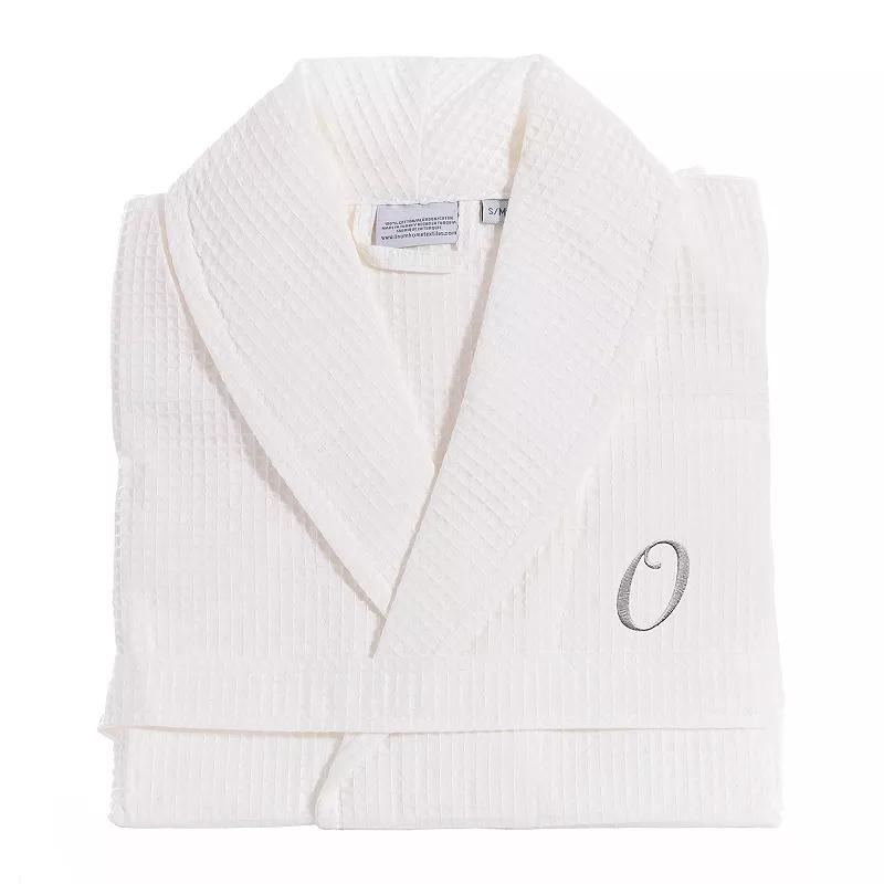Linum Home Textiles Turkish Cotton Personalized Waffle Weave Bathrobe, Adult Unisex,  Product Image