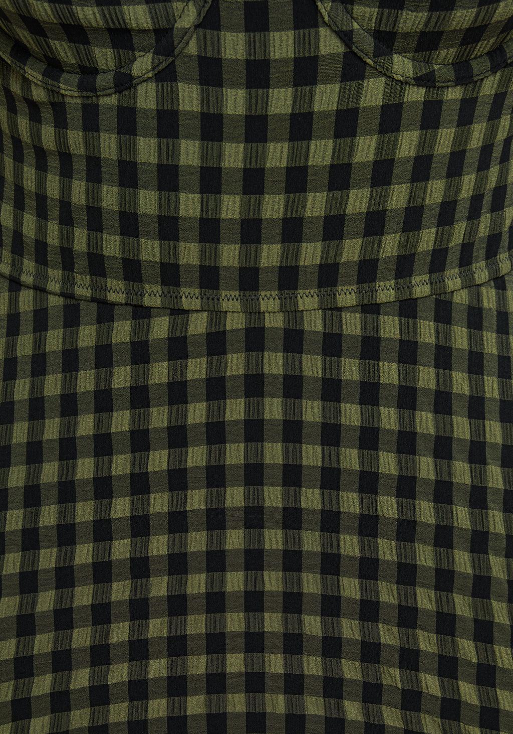 Terra Gingham Peplum Skirted Swimsuit Product Image