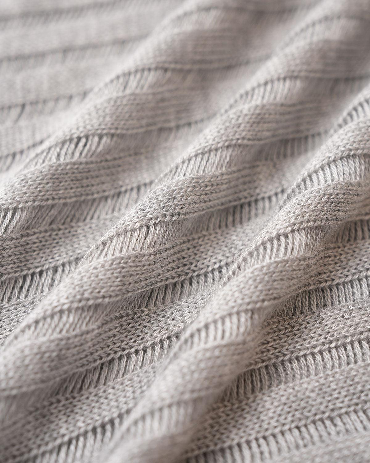 Grey Pullover Sweater Two-Piece Set Product Image