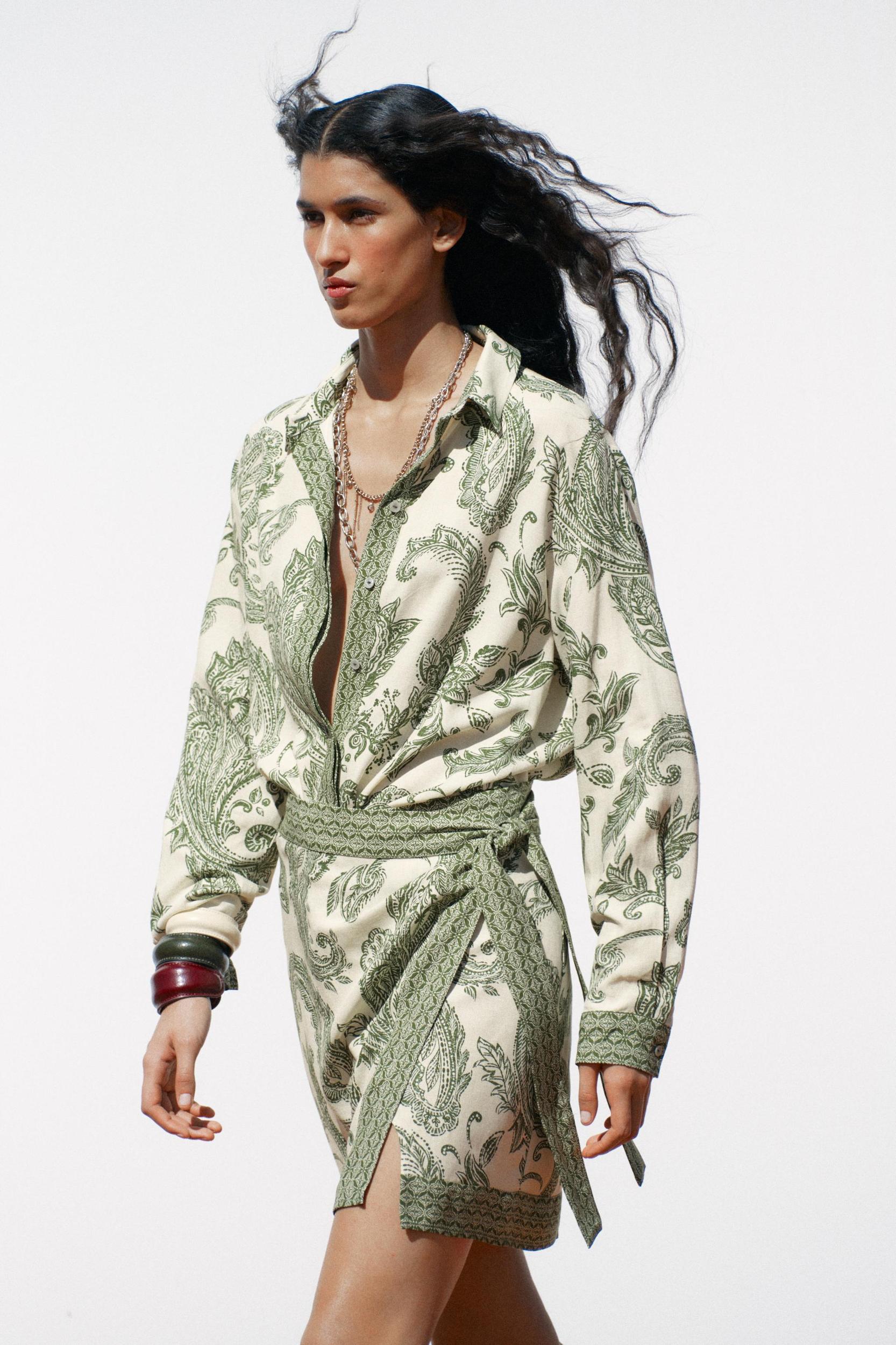 PRINTED SARONG SKIRT Product Image