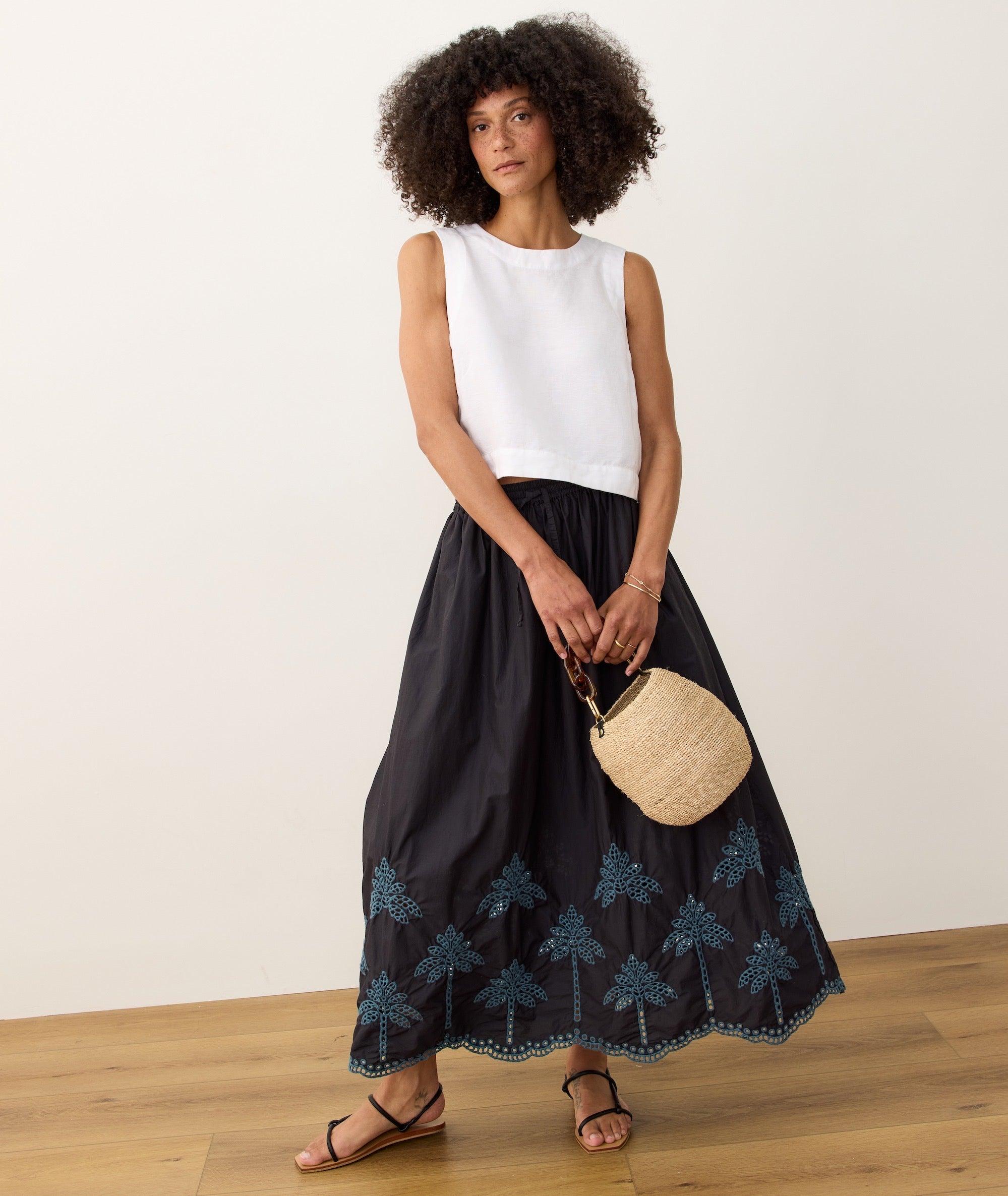 Ryland Eyelet Drawstring Skirt Product Image