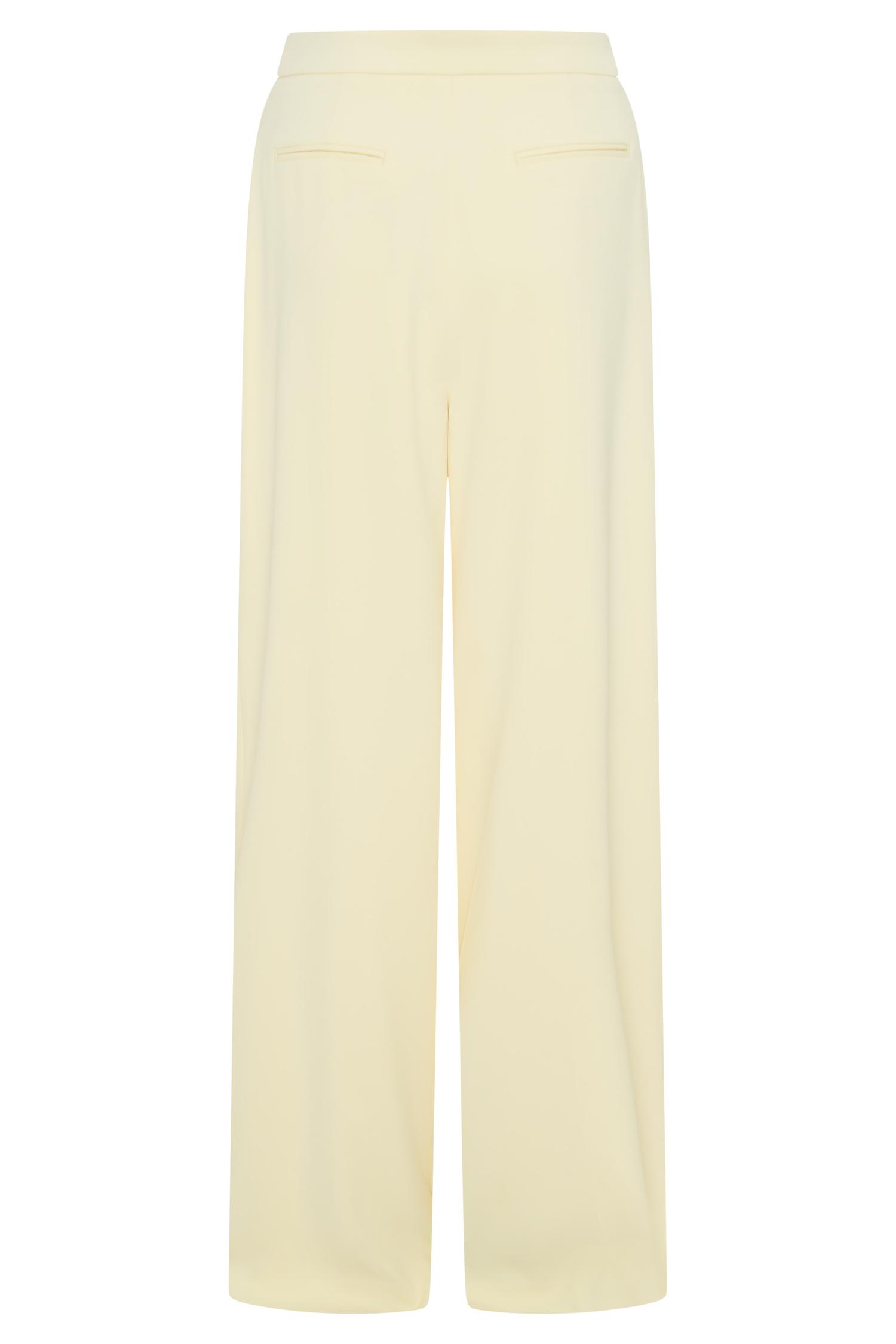 Faith Suiting Wide Leg Pant - Lemon Cream Product Image