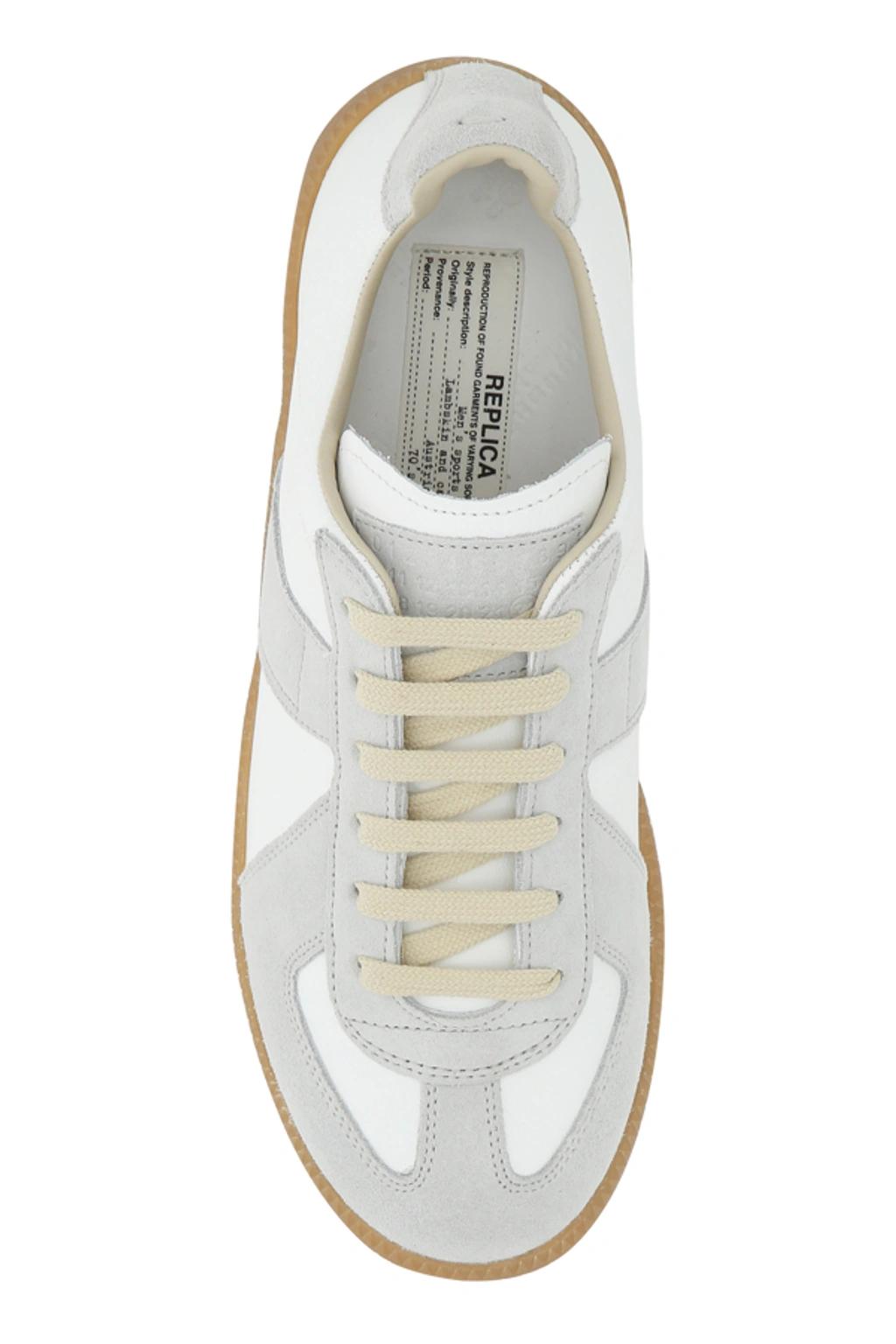 MAISON MARGIELA Replica Leather And Suede Sneakers In White Product Image
