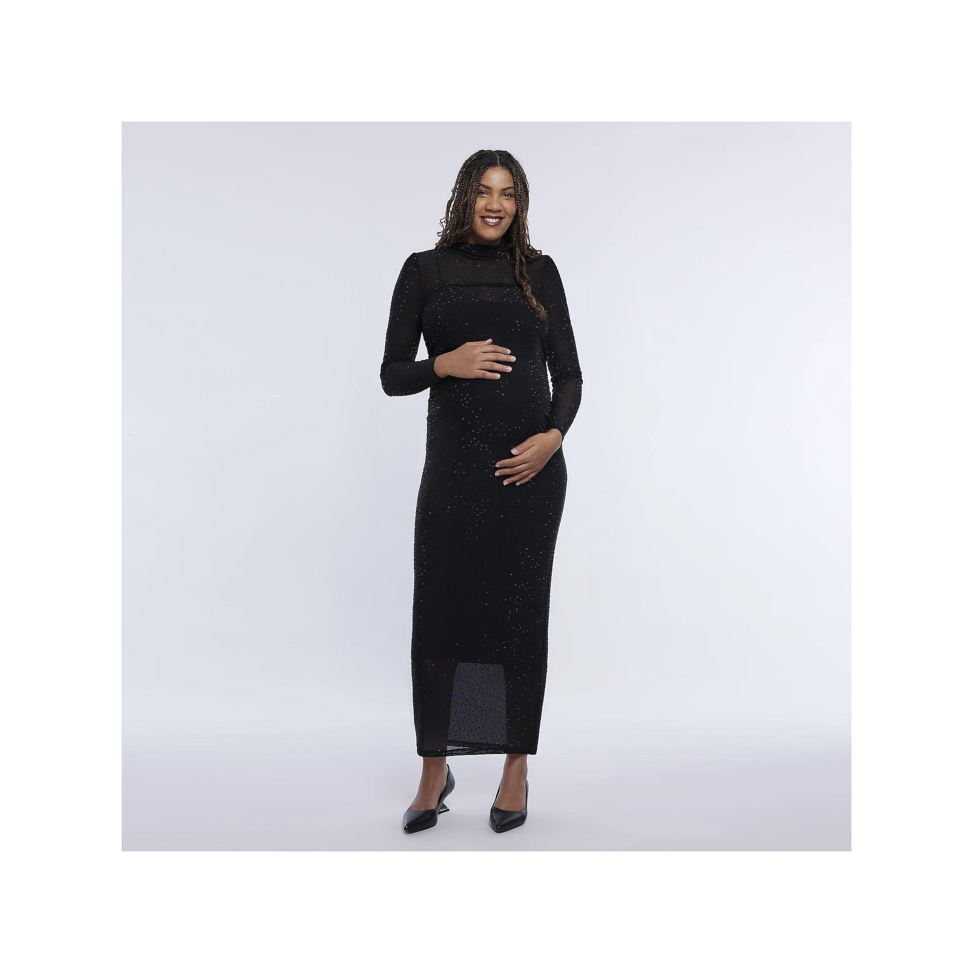 Maternity Motherhood® Turtleneck Maxi Dress, Women's,  Product Image