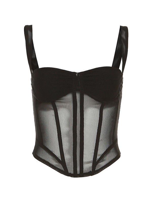 Sheer Mesh Corset Top Product Image