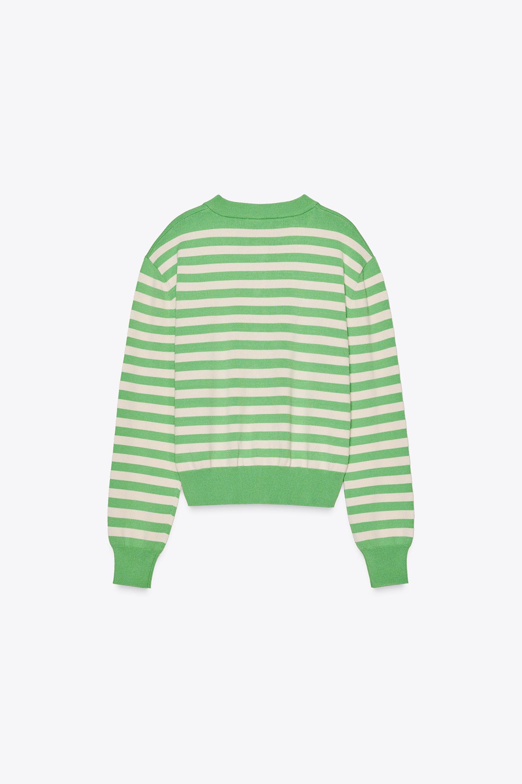STRIPED KNIT JACKET Product Image