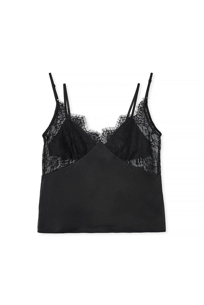 Lace Detail Low Back Singlet Product Image