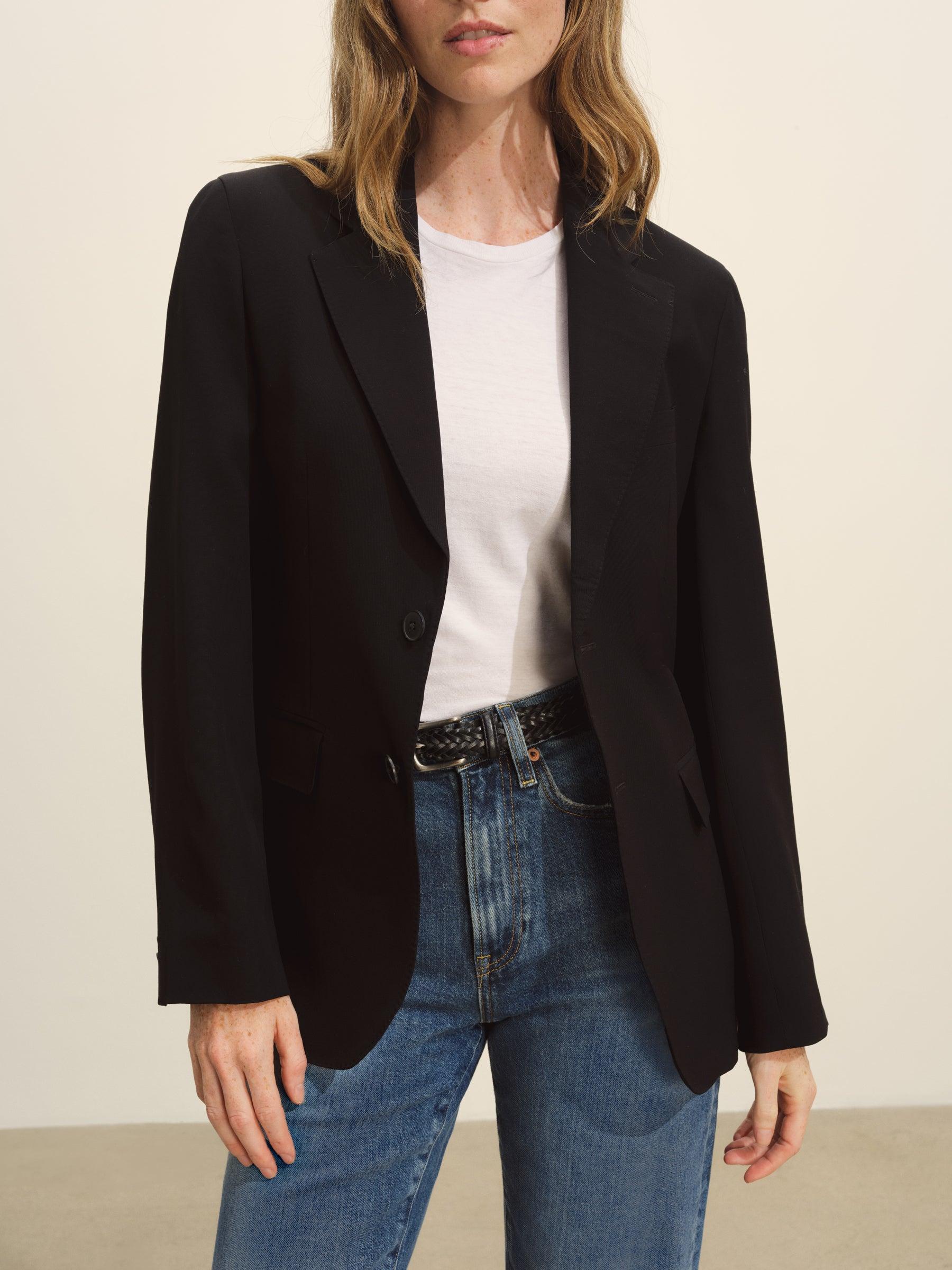 Storm  ink cotton fleece-back zip through hoodie Product Image