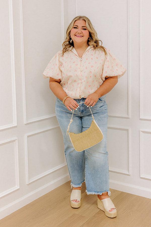 Honeysuckle Fields Floral Eyelet Top Curves Product Image