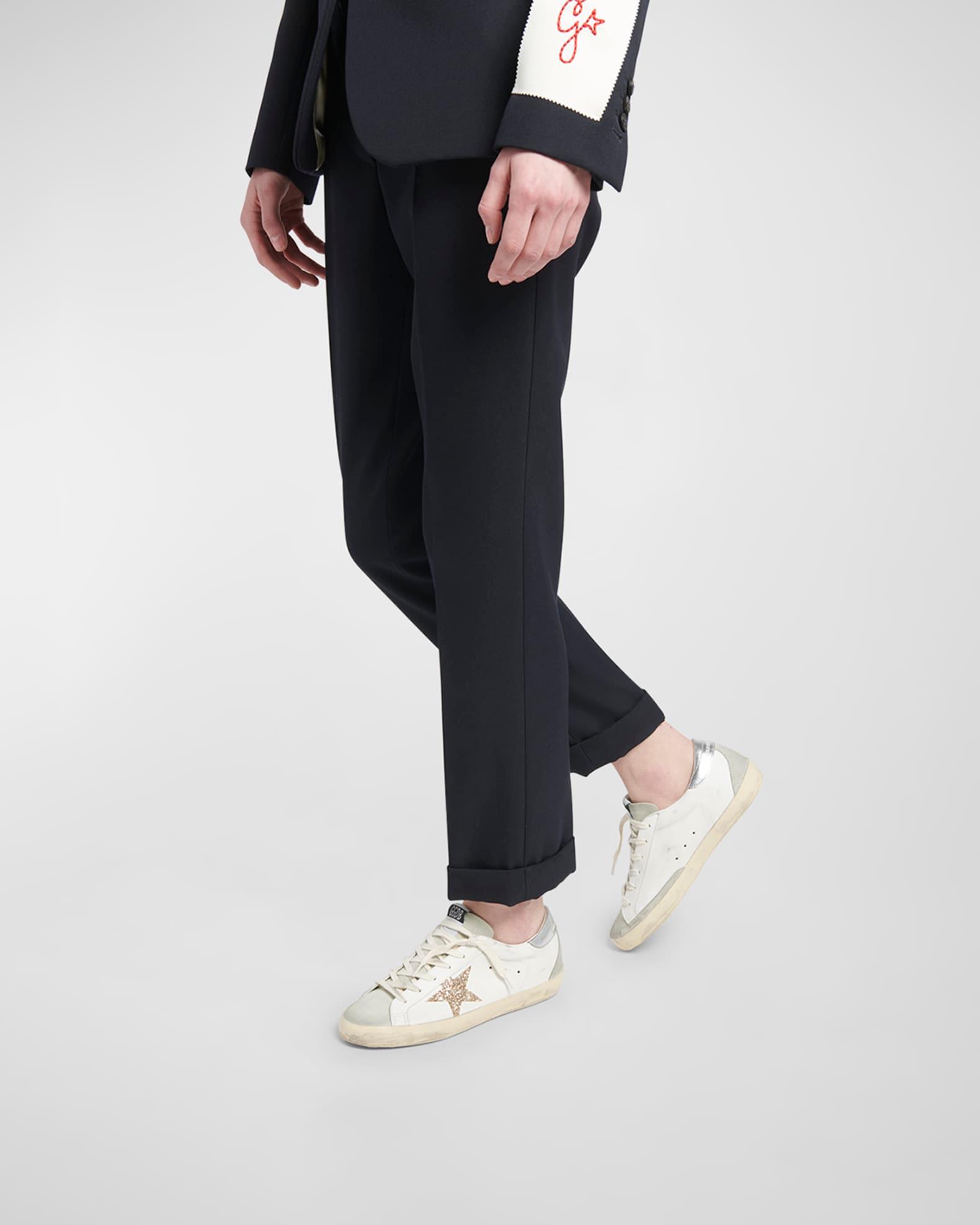 Superstar Leather Glitter Low-Top Sneakers Product Image