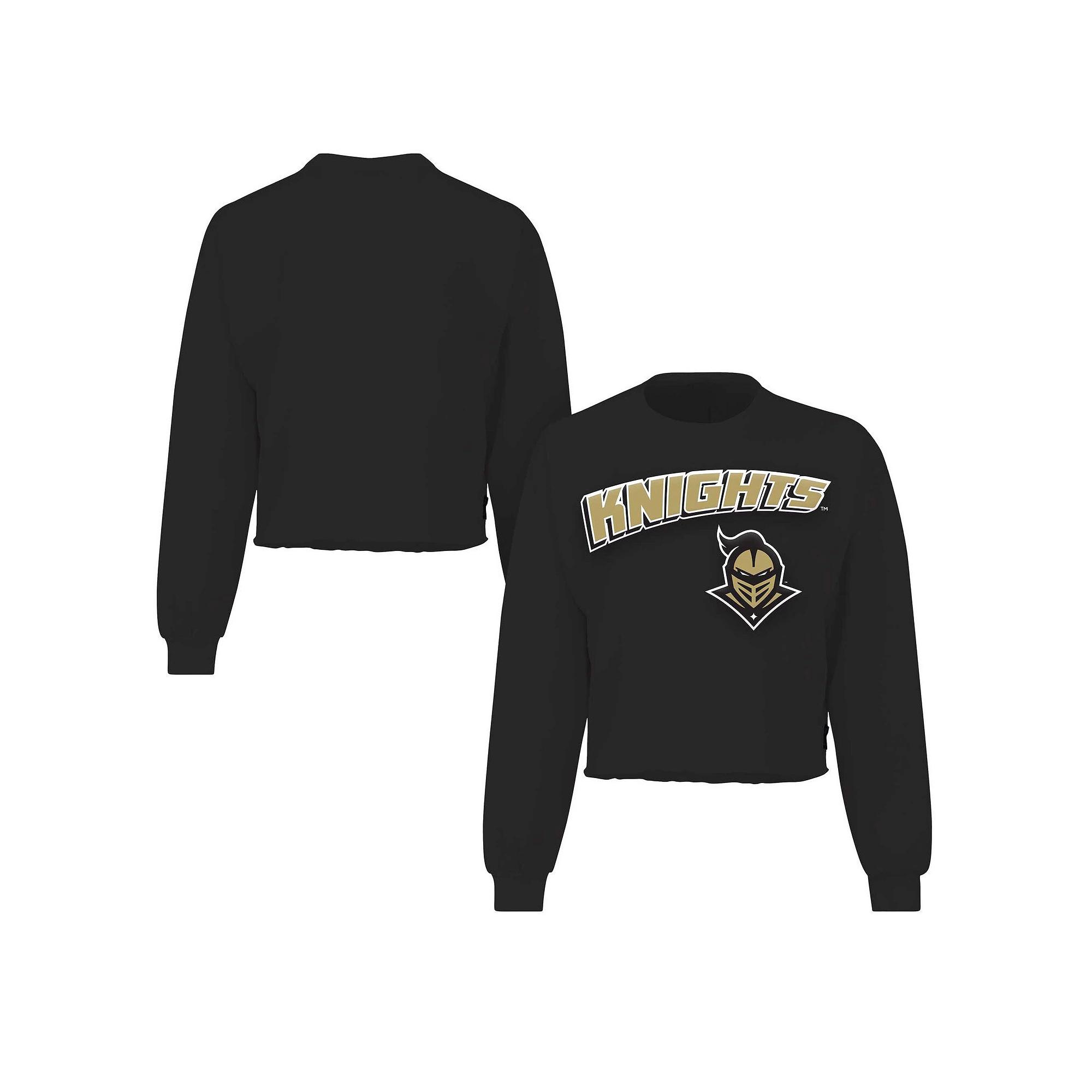 Women's Spirit Jersey Black UCF Knights Slouchy Cropped Long Sleeve T-Shirt,  Product Image