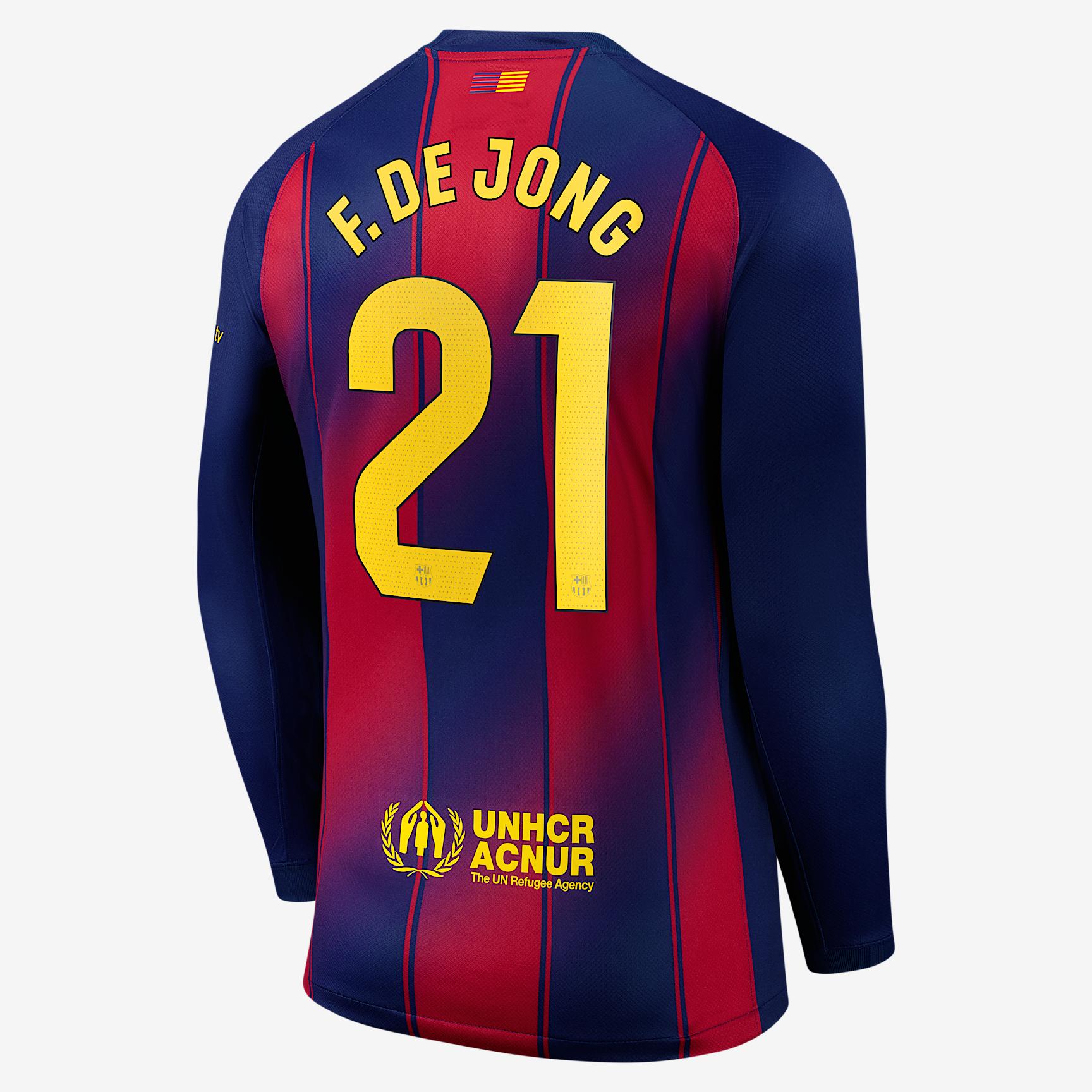 Frenkie de Jong Barcelona 2025/26 Stadium Home Men's Nike Dri-FIT Soccer Jersey Product Image