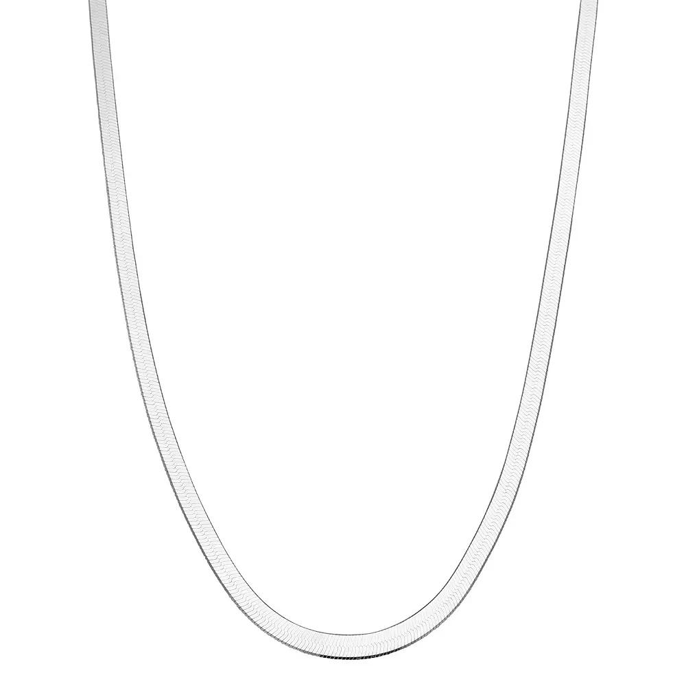 PRIMROSE Sterling Silver Flat Snake Chain Necklace, Women's, Size: 18" Product Image