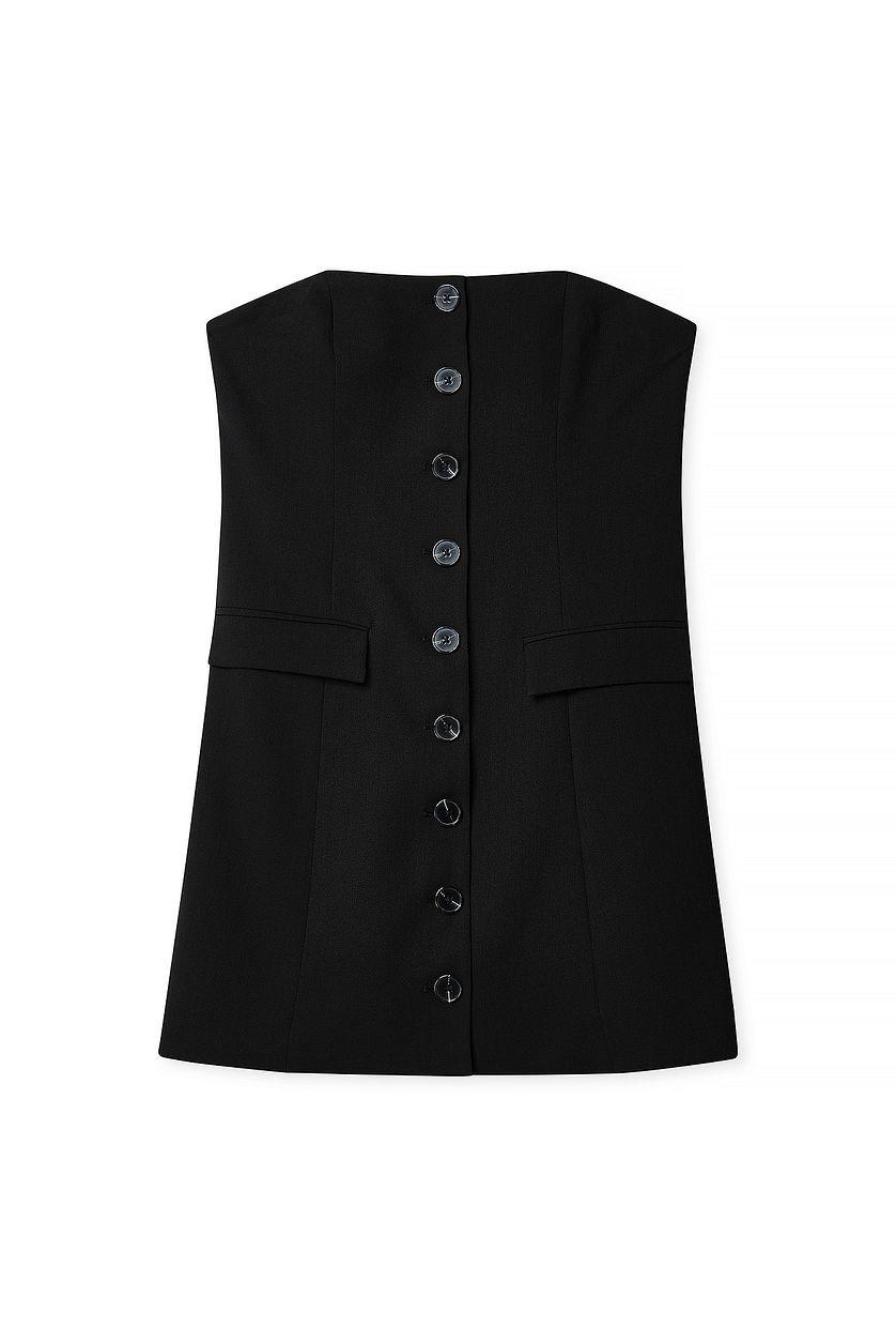 Button Front Tailored Mini Dress Product Image
