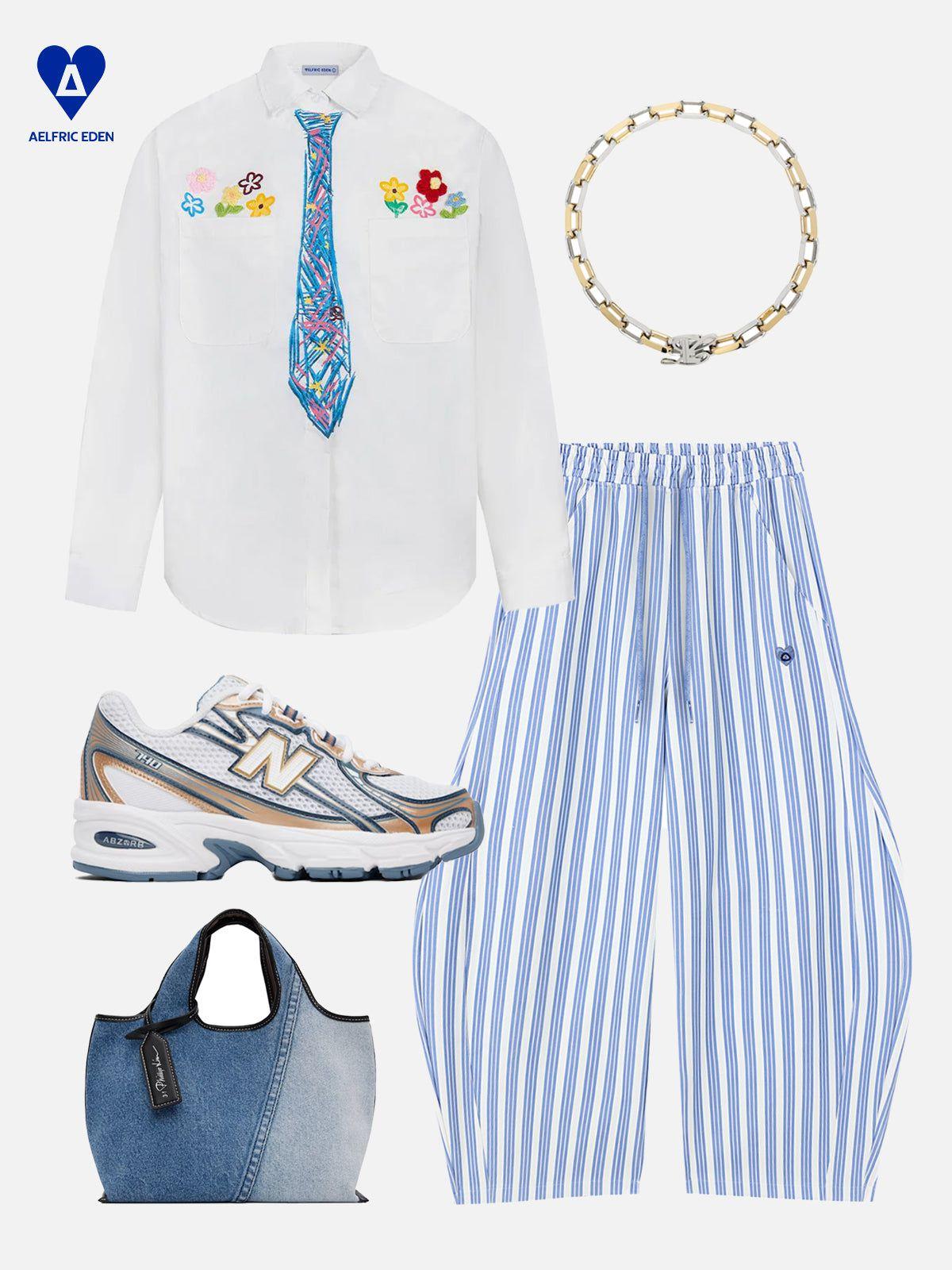 Aelfric Eden Stripe Super Baggy Barrel Sweatpants Product Image