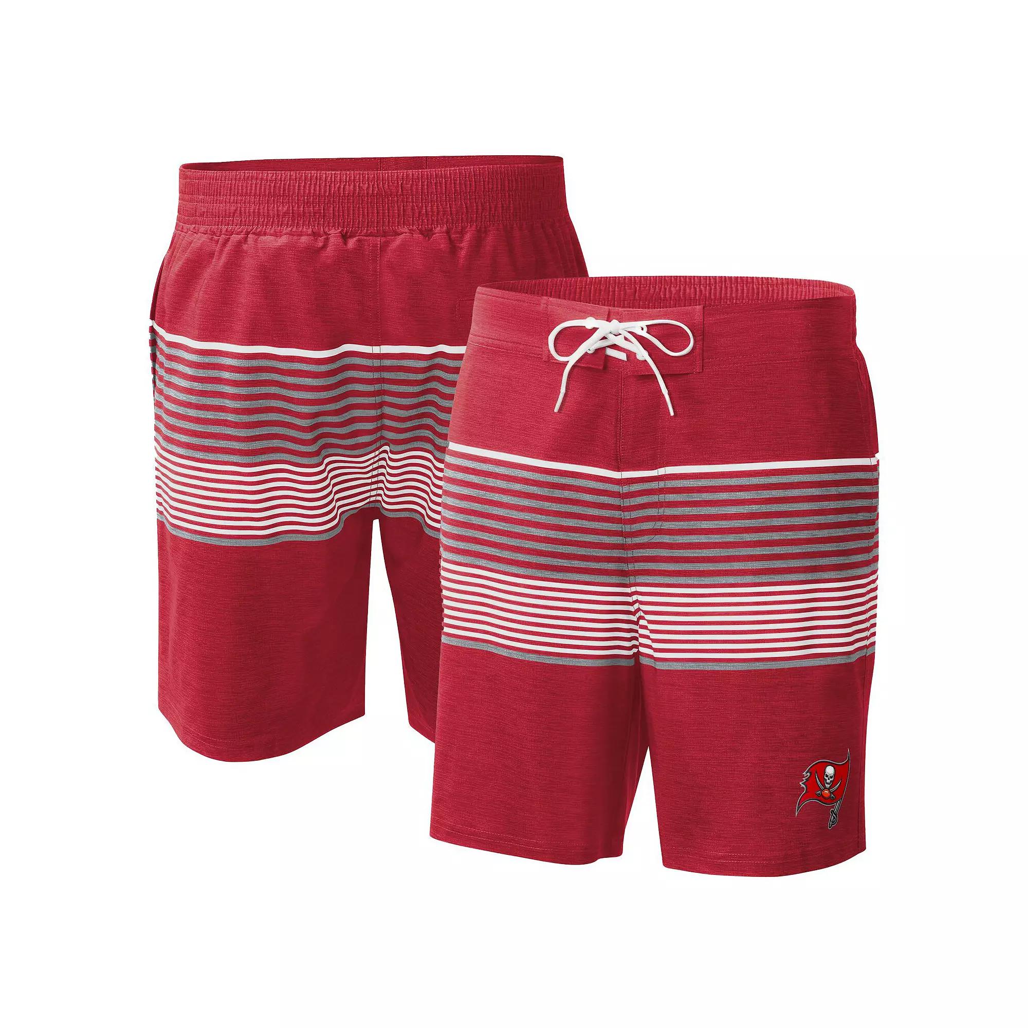 Men's G-III Sports by Carl Banks Red Tampa Bay Buccaneers Coastline Volley Swim Shorts,  Product Image