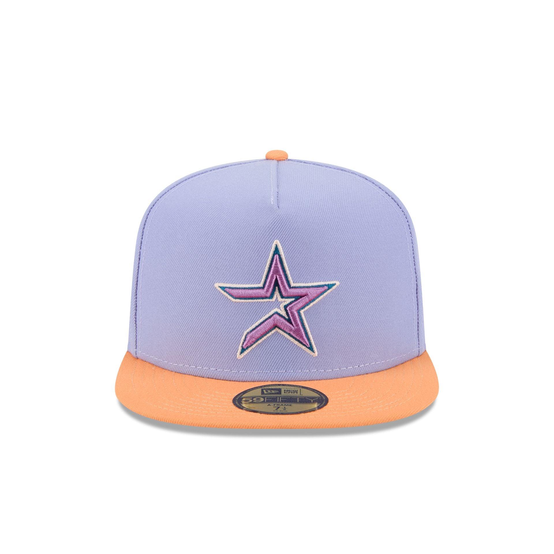 Houston Astros Lavender 59FIFTY A-Frame Fitted Hat Male Product Image