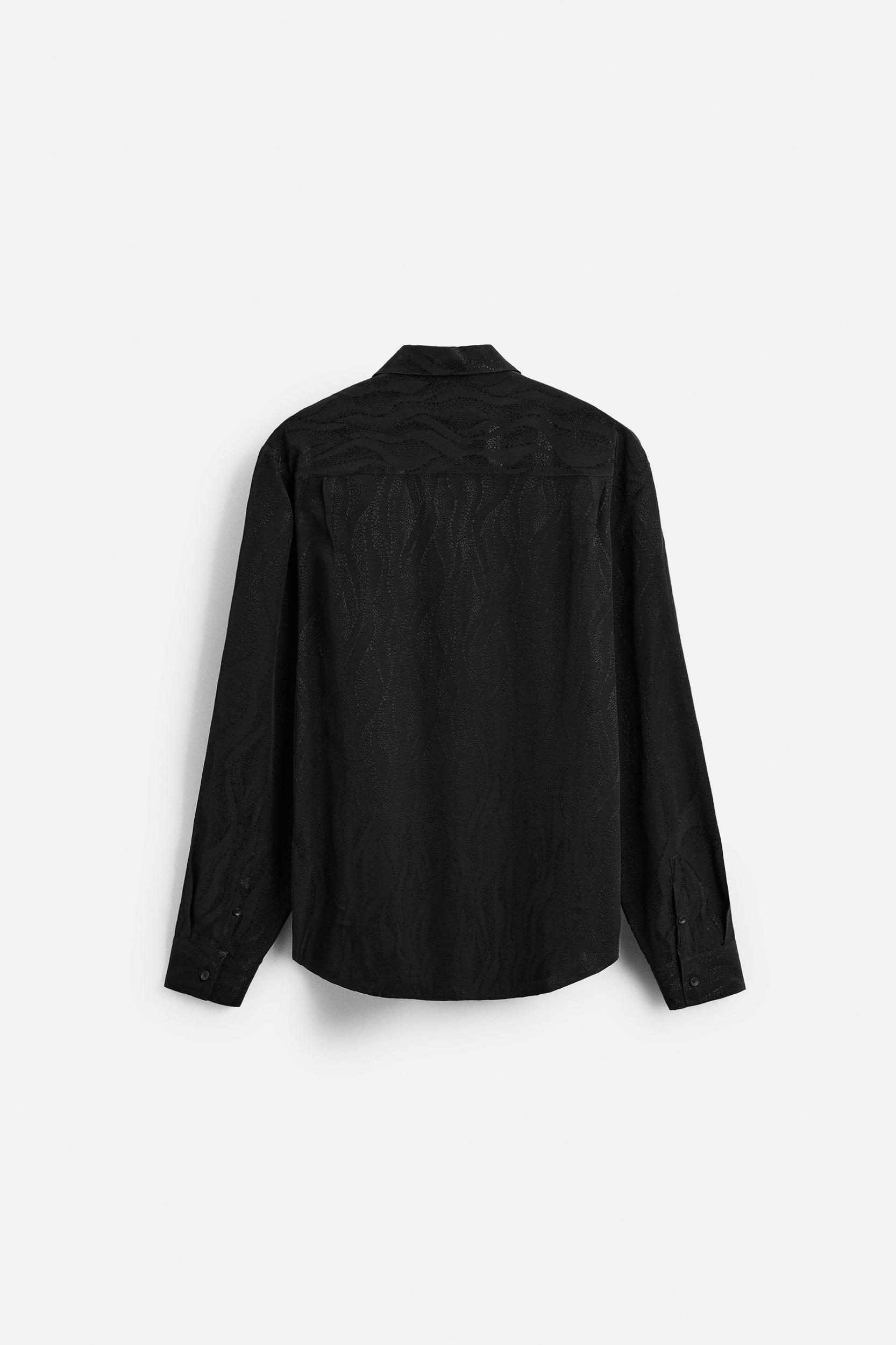 SATIN EFFECT JACQUARD SHIRT Product Image