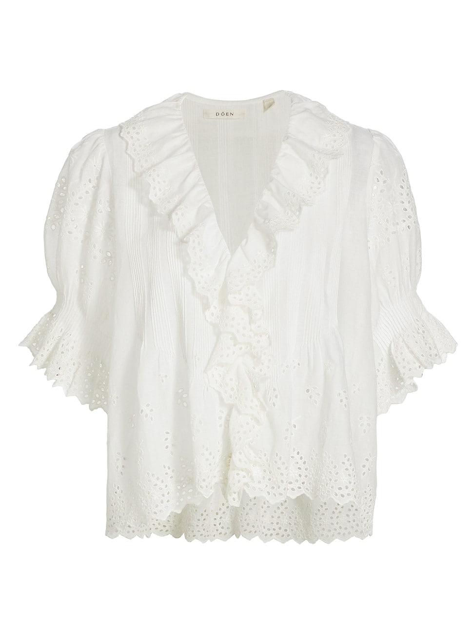 Womens Henri Voile Eyelet Top Product Image