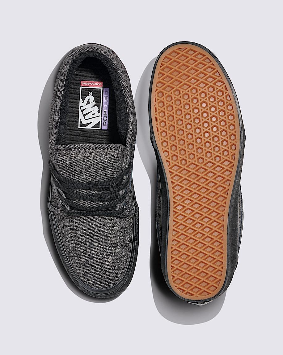 Skate Chukka Low Sidestripe Shoe in Charcoal Grey / Black| Vans US Product Image