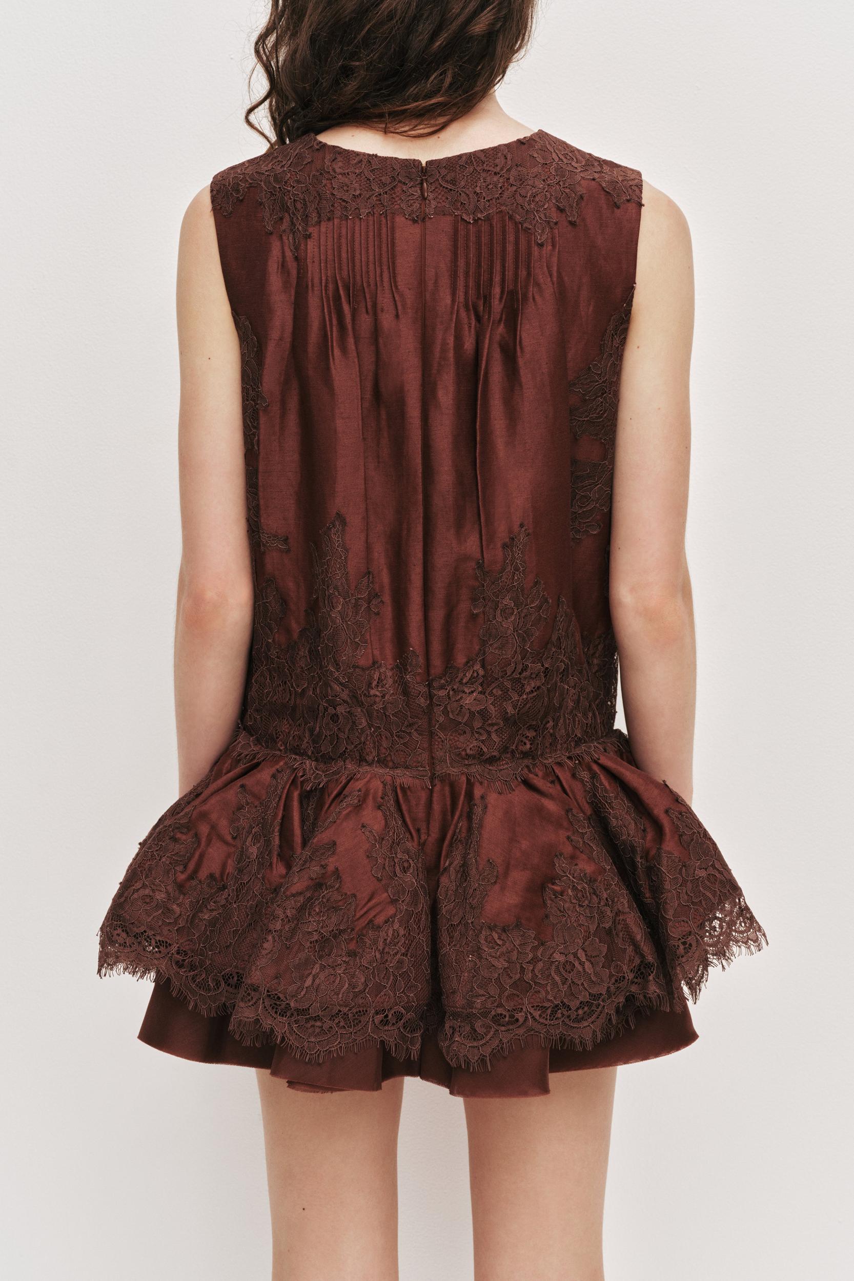 Cressida Mini Dress-CHOCOLATE / 4 Product Image